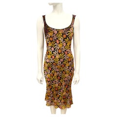 Robe de cocktail à imprimé floral d'archives S/S 2000 de John Galliano