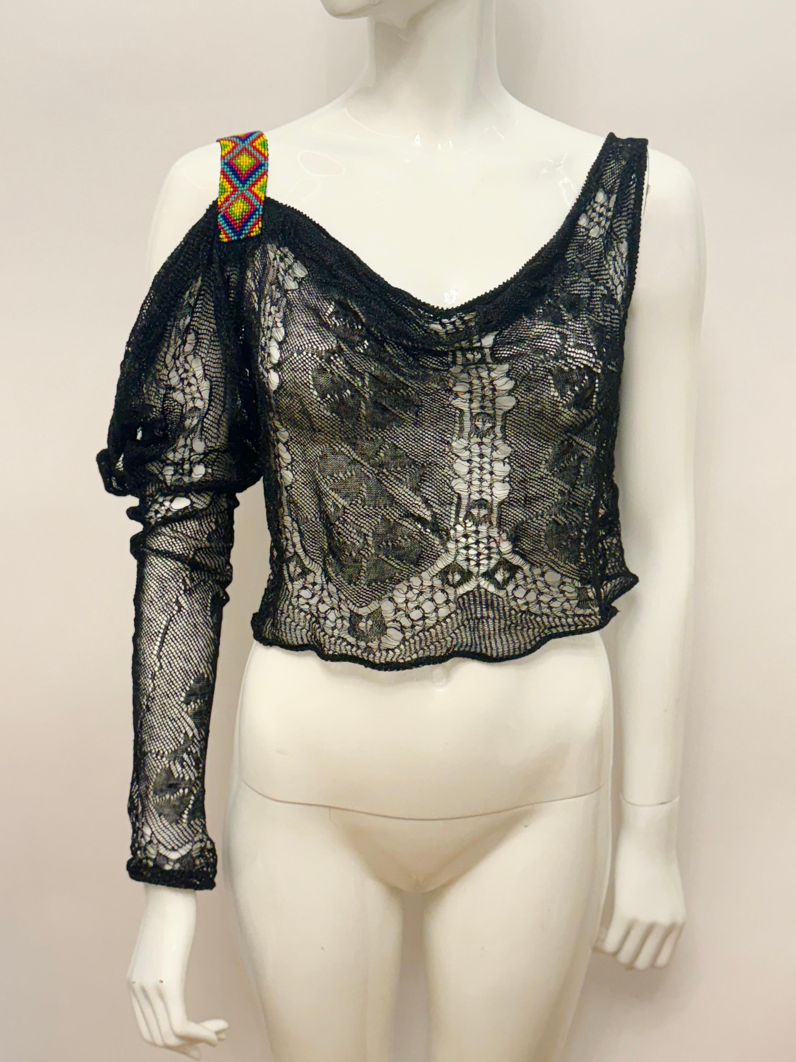 John Galliano archivio P/E 2002 raro top in pizzo In condizioni ottime in vendita a PARIS, FR