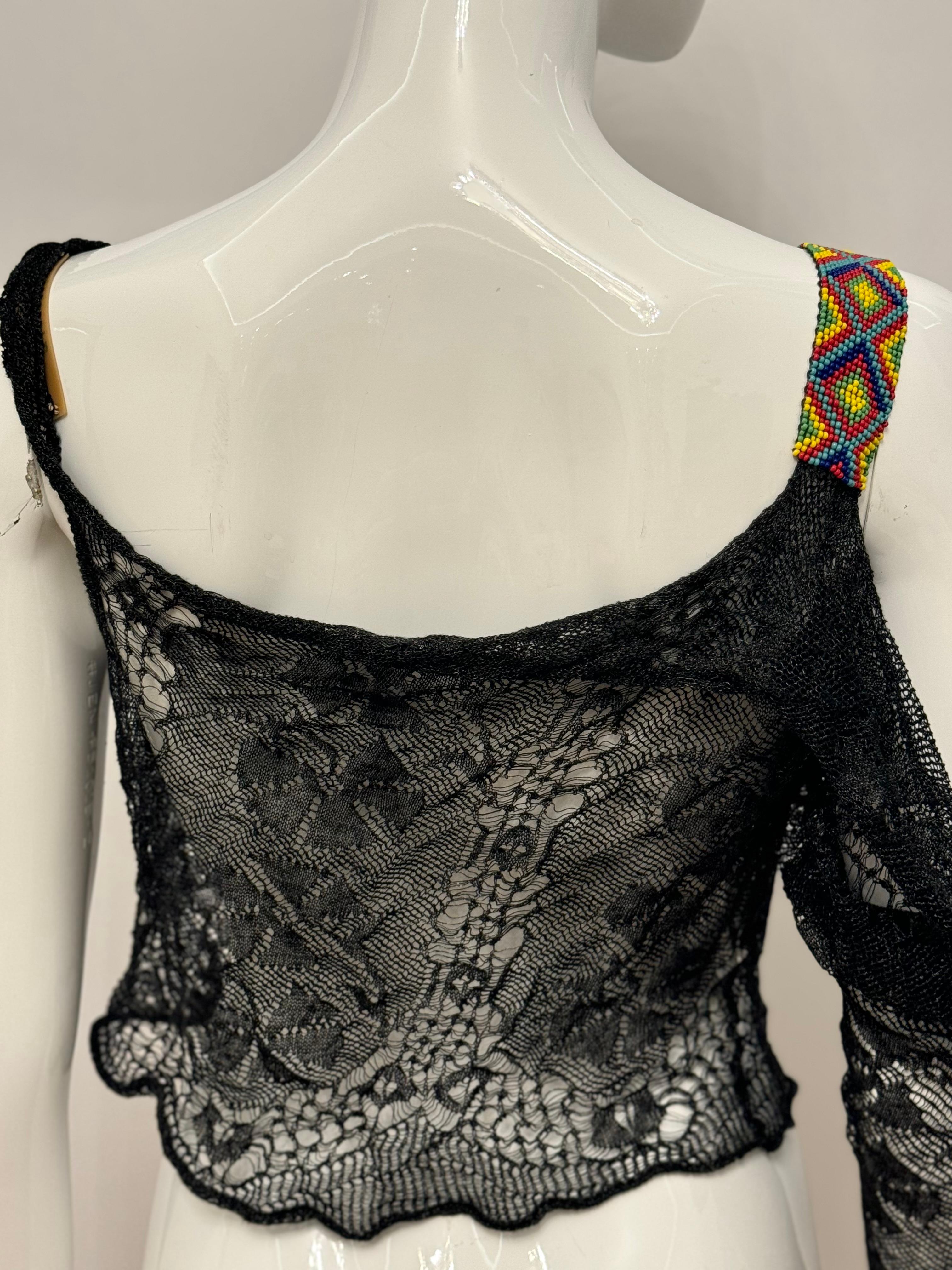 John Galliano archivio P/E 2002 raro top in pizzo in vendita 4