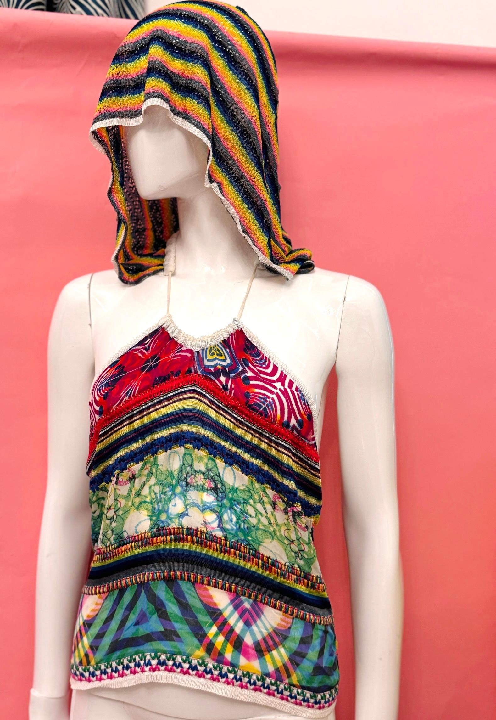 Top à capuche rare du défilé d'archives S/S 2002 de John Galliano en vente 5