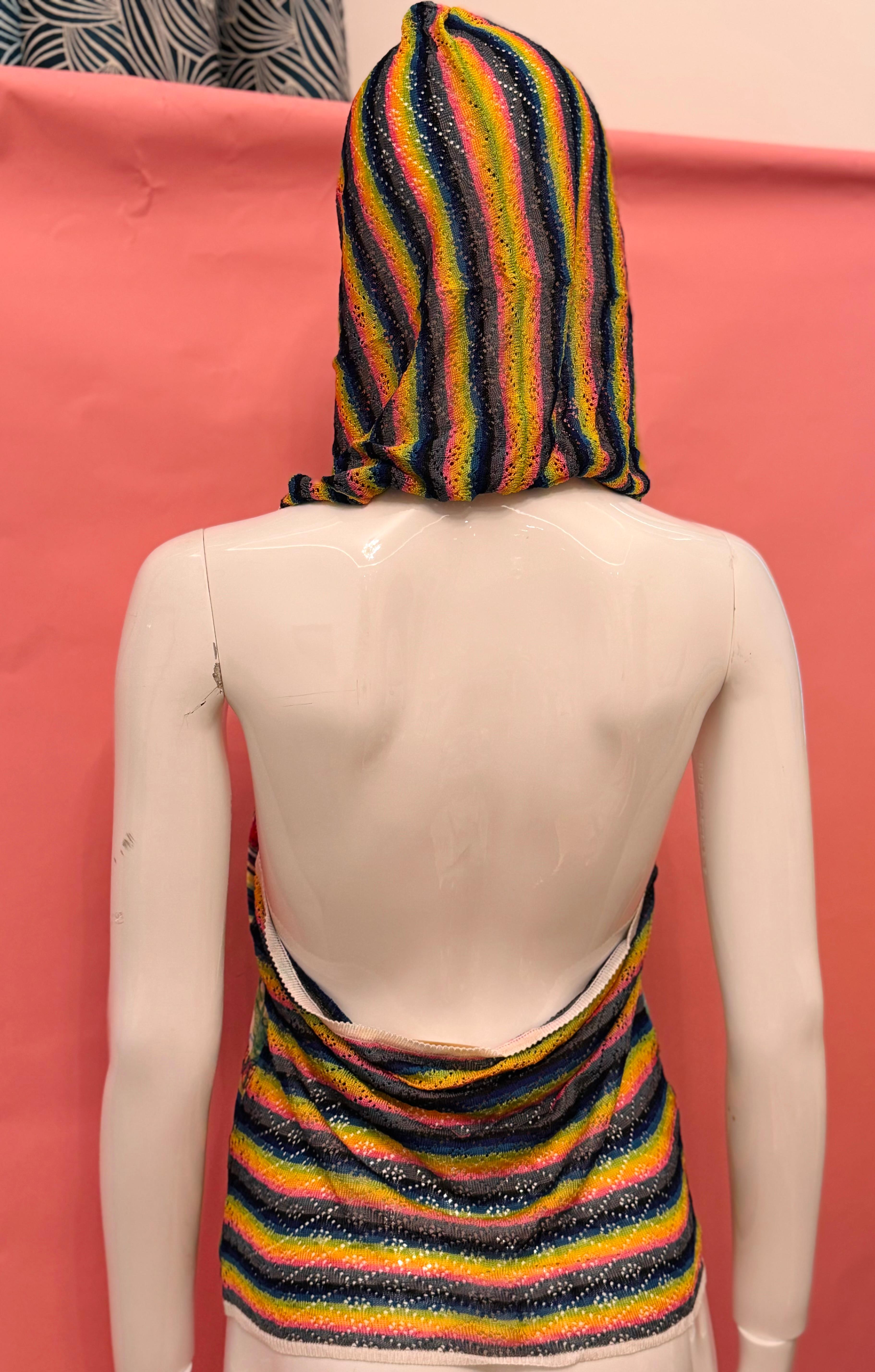 Top à capuche rare du défilé d'archives S/S 2002 de John Galliano en vente 7