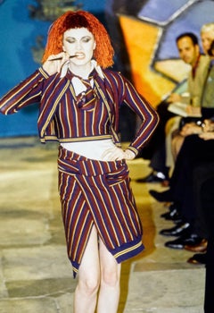 John Galliano Archival Striped Knit Ensemble —'Suzy Sphinx' Collection F/W 1997