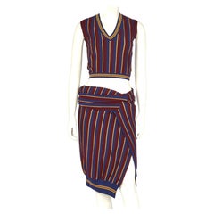 John Galliano Archival Striped Knit Ensemble —'Suzy Sphinx' Collection F/W 1997