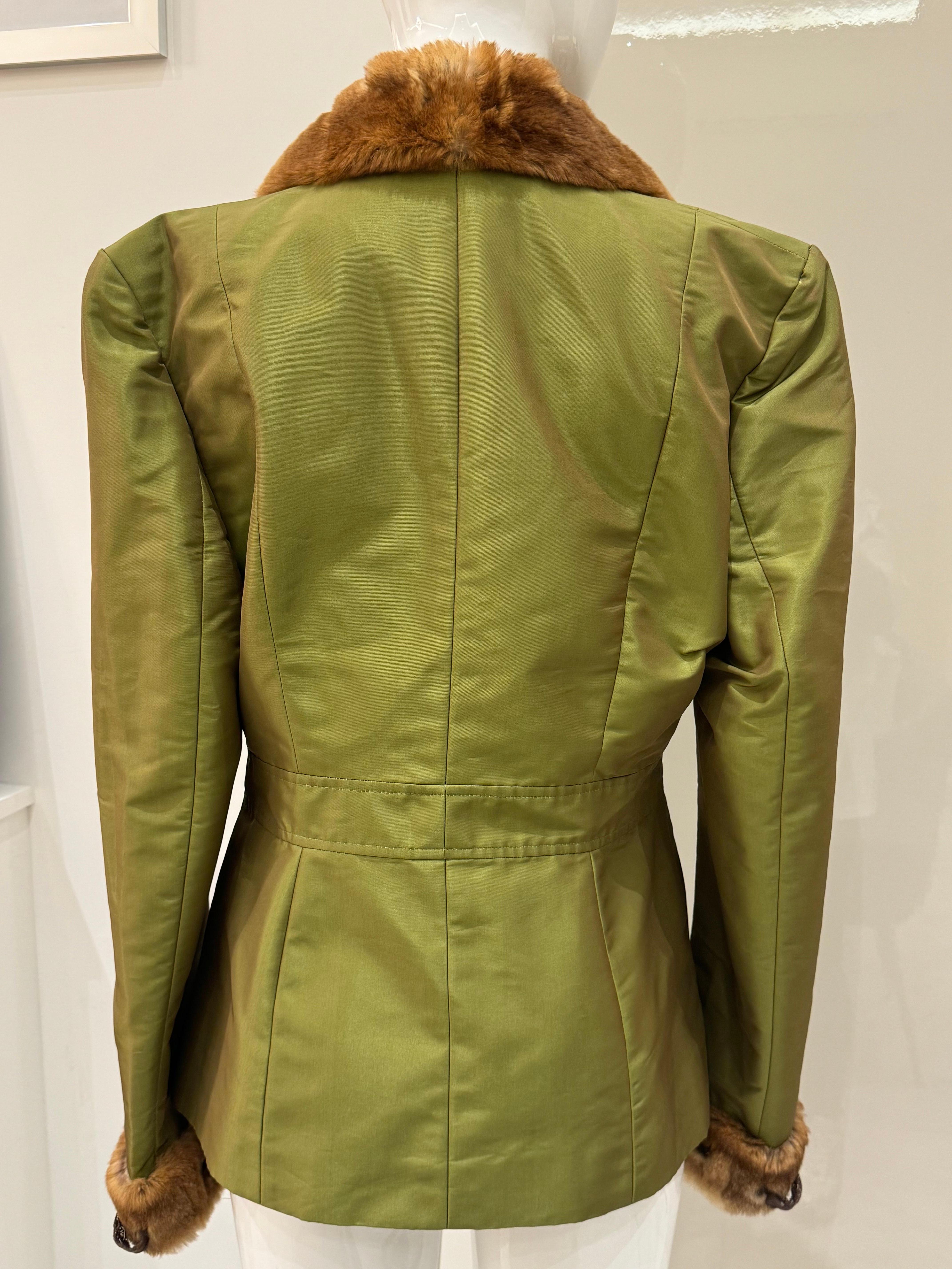 John Galliano archives FW 2001 jacket with fur In Good Condition For Sale In PARIS, FR