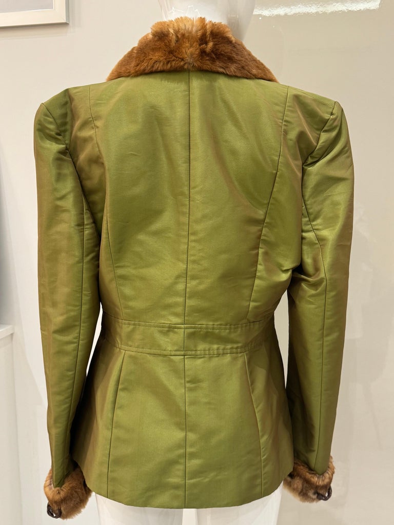 John Galliano archives FW 2001 jacket with fur For Sale at John Galliano archives FW 2001 jacket with fur For Sale at