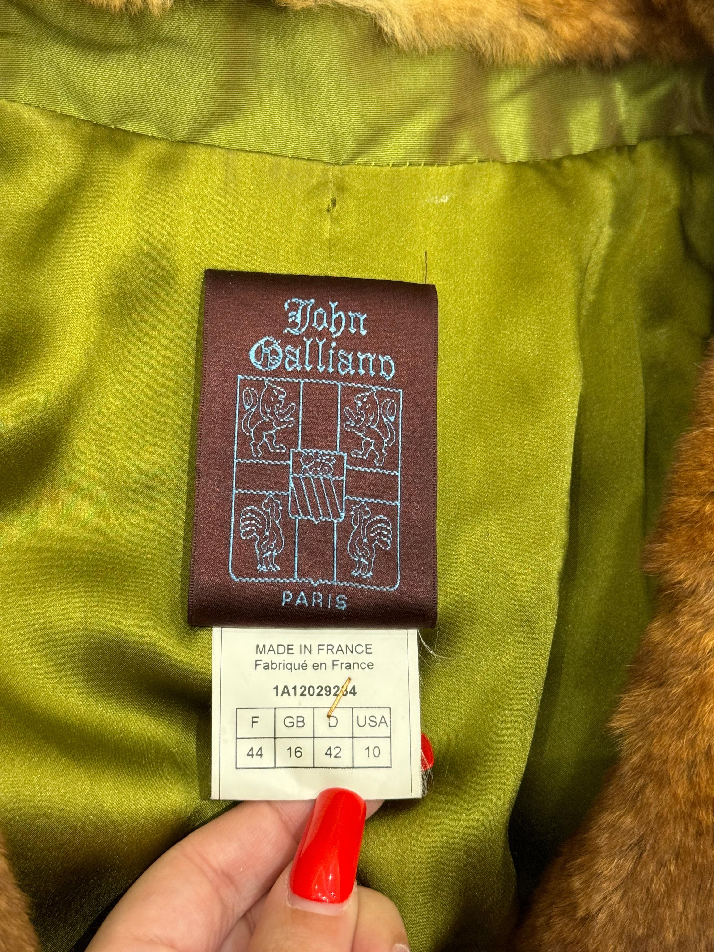 Women's John Galliano archives FW 2001 jacket with fur For Sale