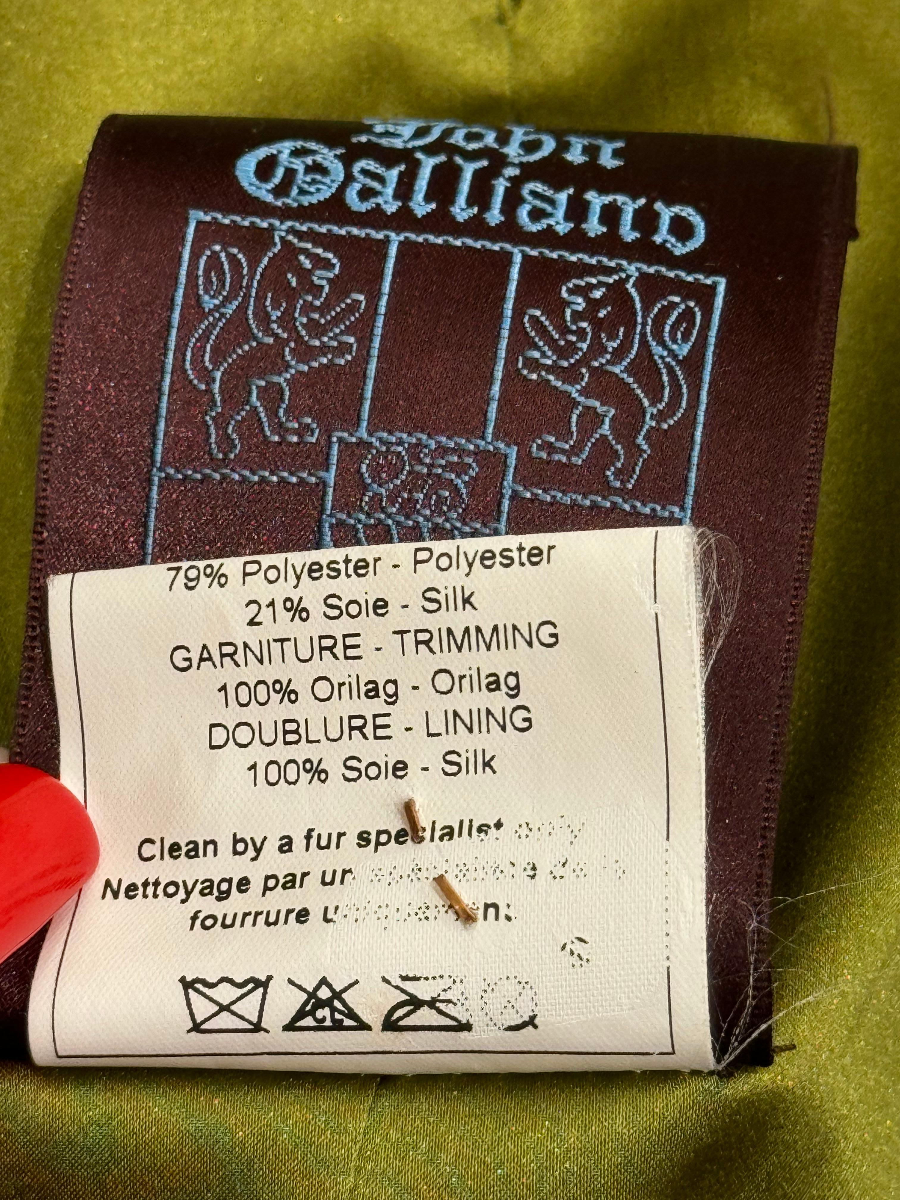 John Galliano archives FW 2001 jacket with fur For Sale 1
