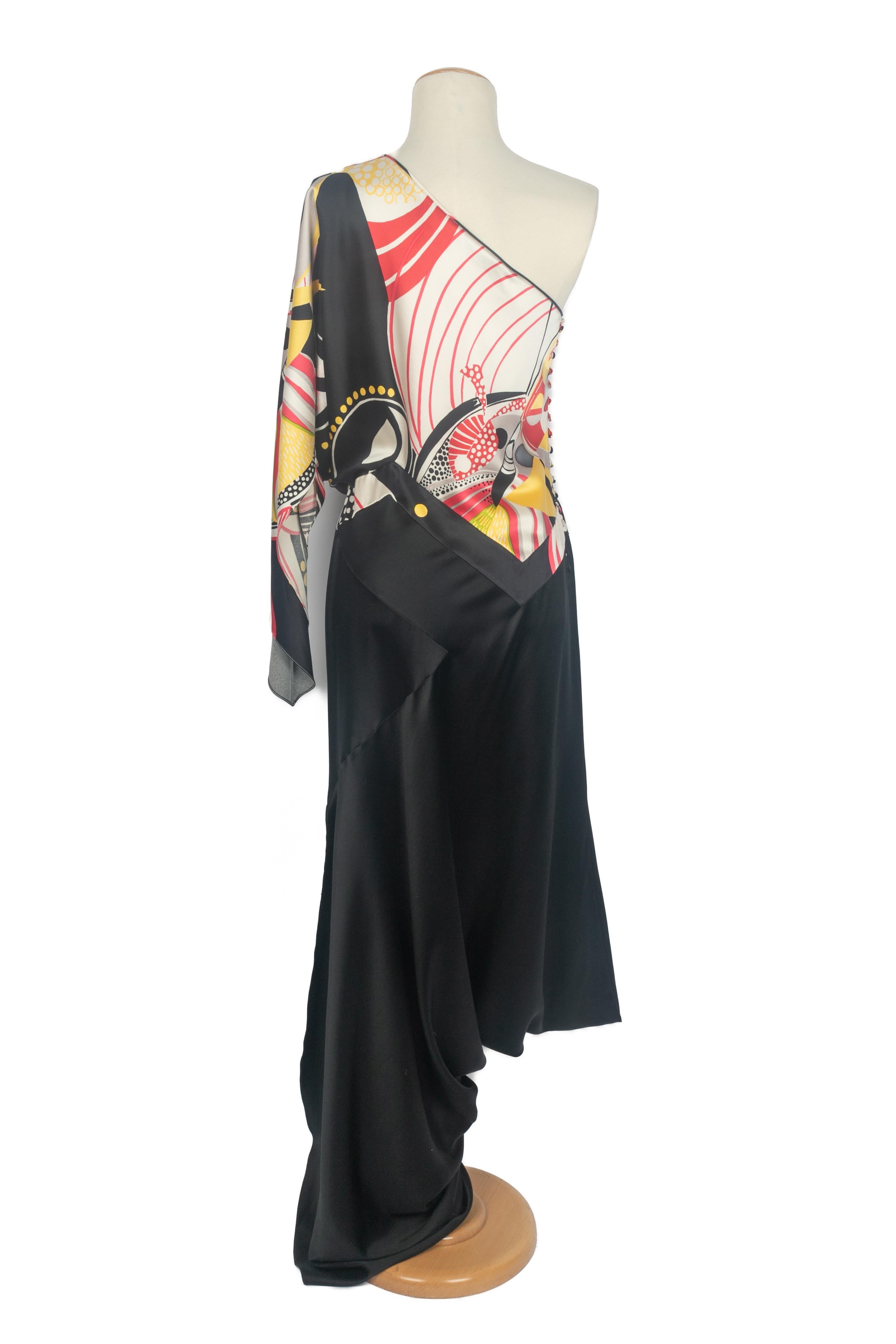 John Galliano Asymmetrisches Kleid Resort 2009 Damen im Angebot