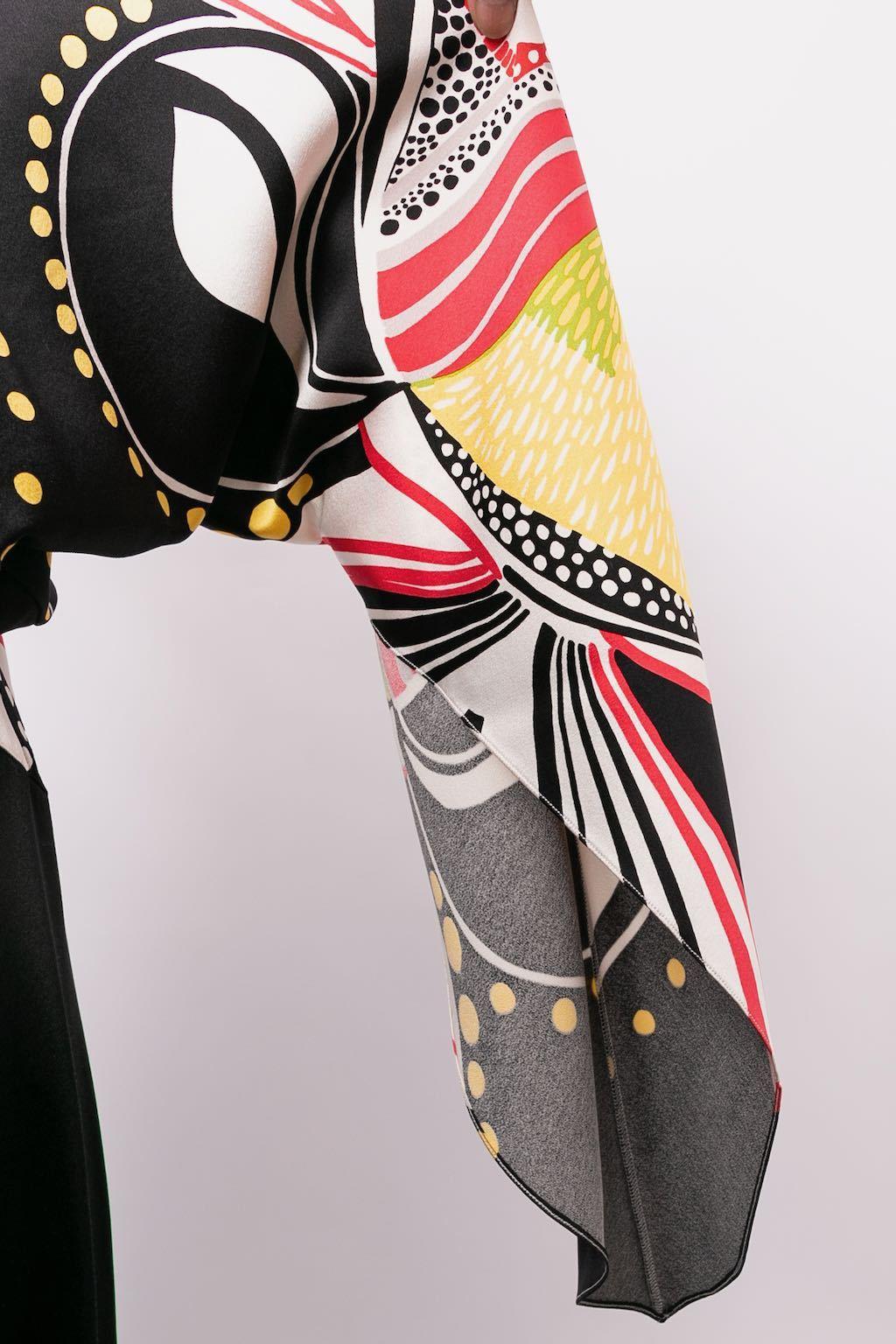 John Galliano Asymmetrical Silk Dress For Sale 3