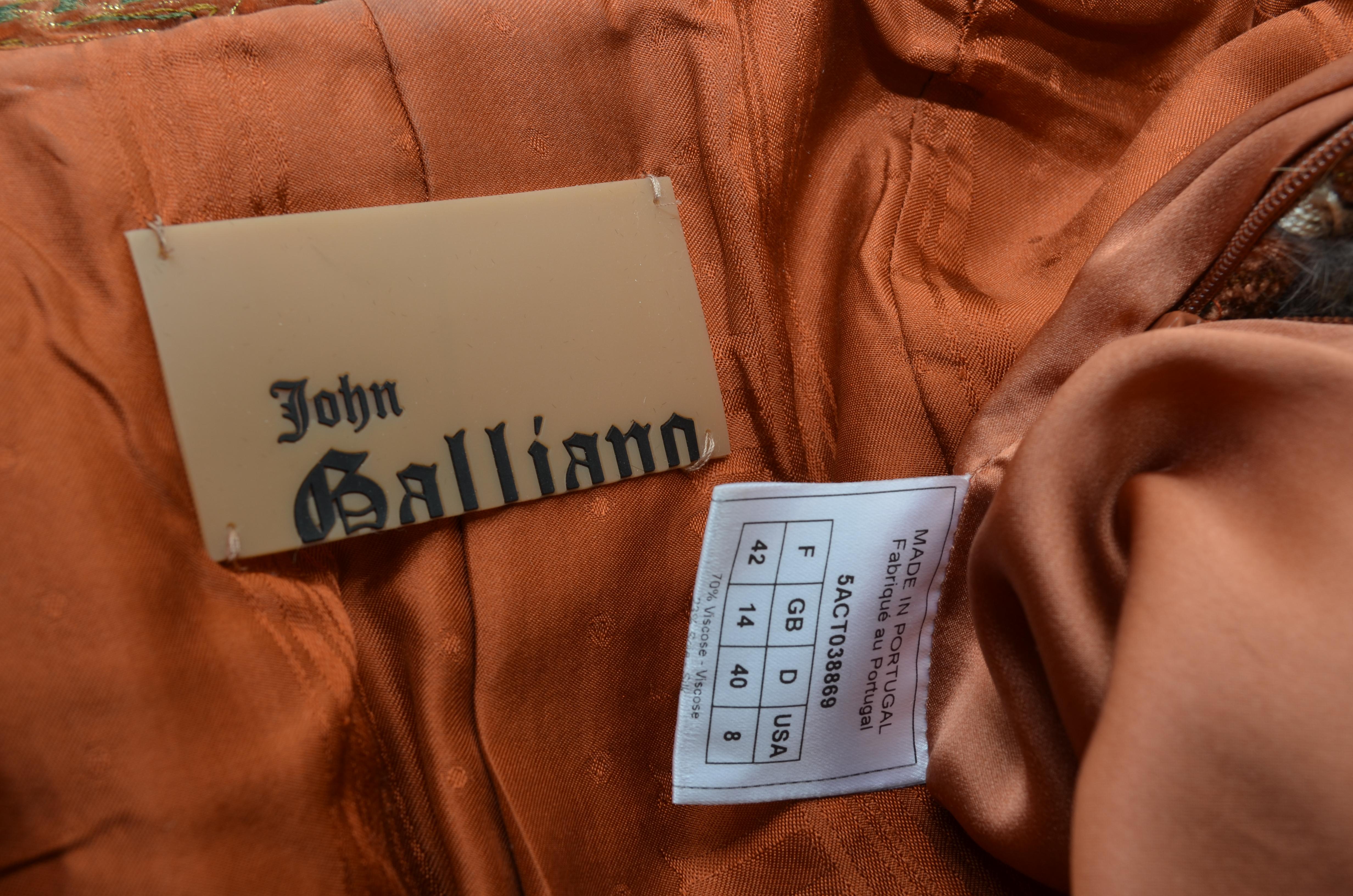 John Galliano Auburn Knit Velvet Skirt and Jacket Set with Lapin Trim 4