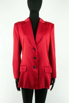 John Galliano Autumn 2001 Red Satin Blazer