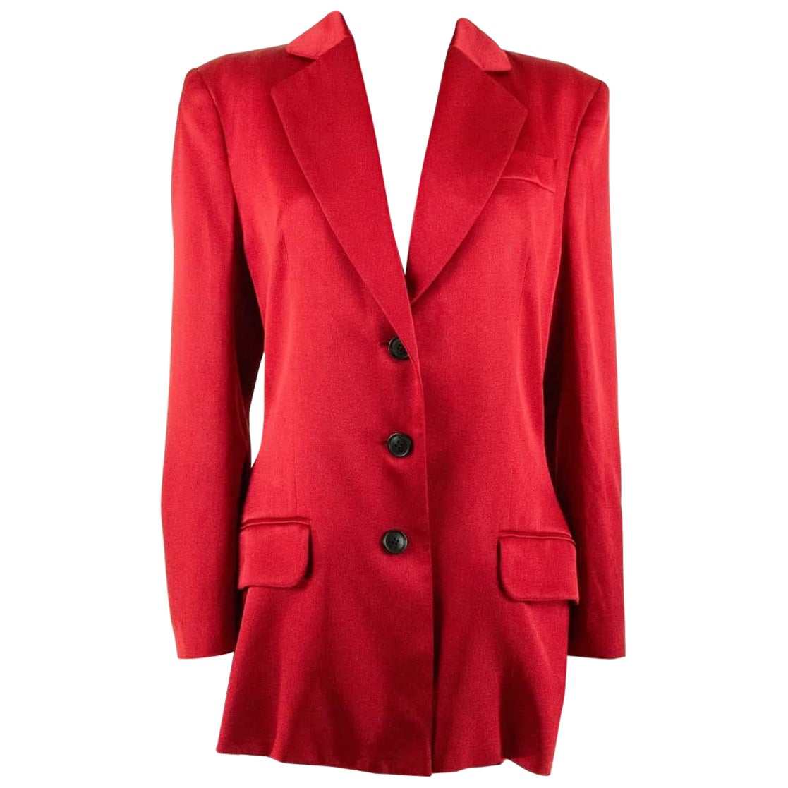 John Galliano Autunno 2001 Blazer in raso rosso