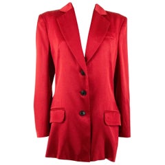 John Galliano Autumn 2001 Red Satin Blazer