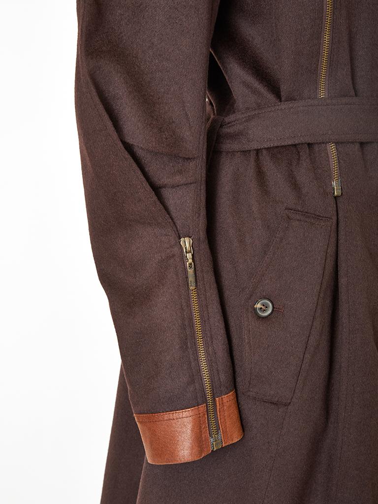 John Galliano Belted Coat with Zipper Detail 1
