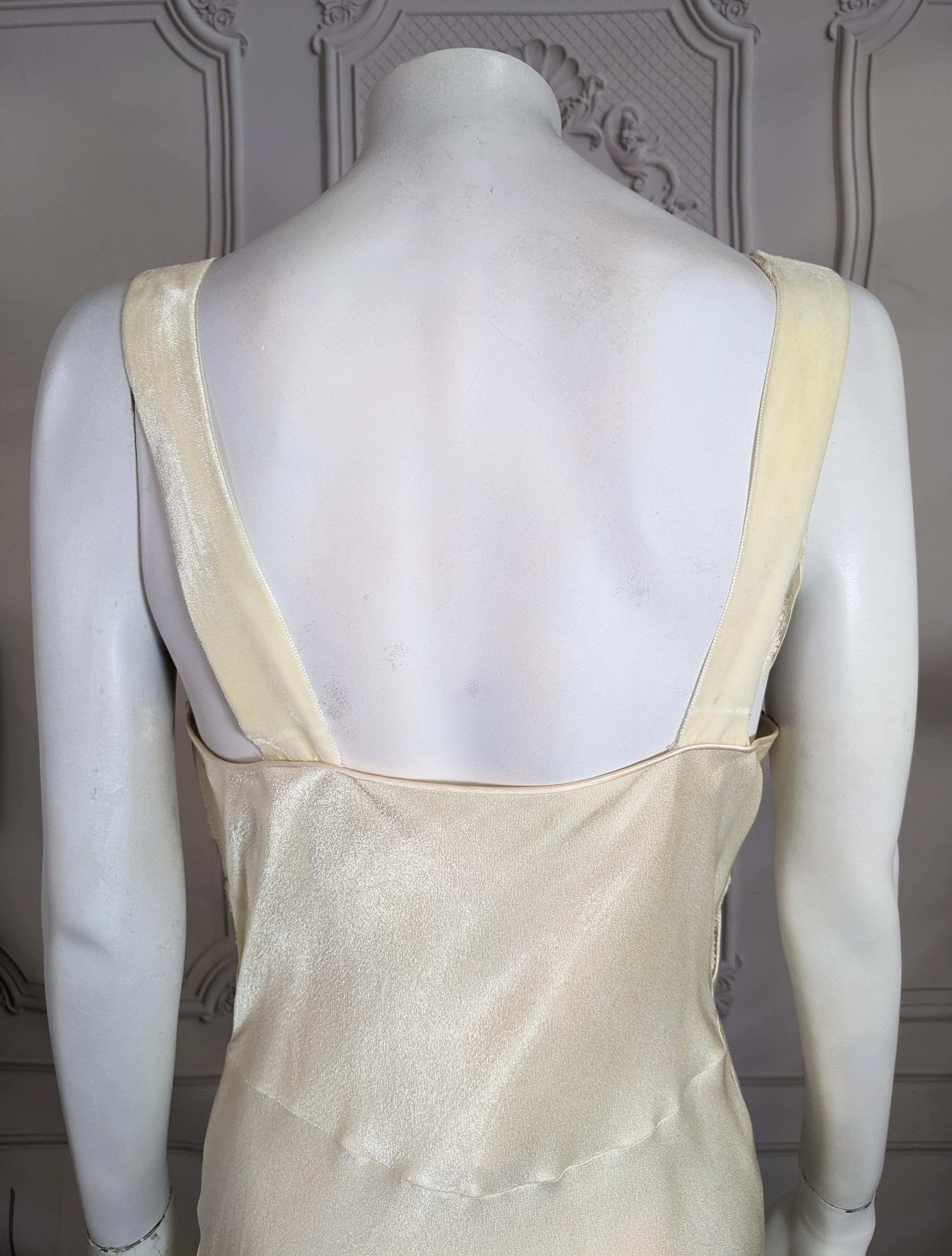 John Galliano Bias Crepe and Lace Evening Dress, Fall/Winter 2001 For Sale 6