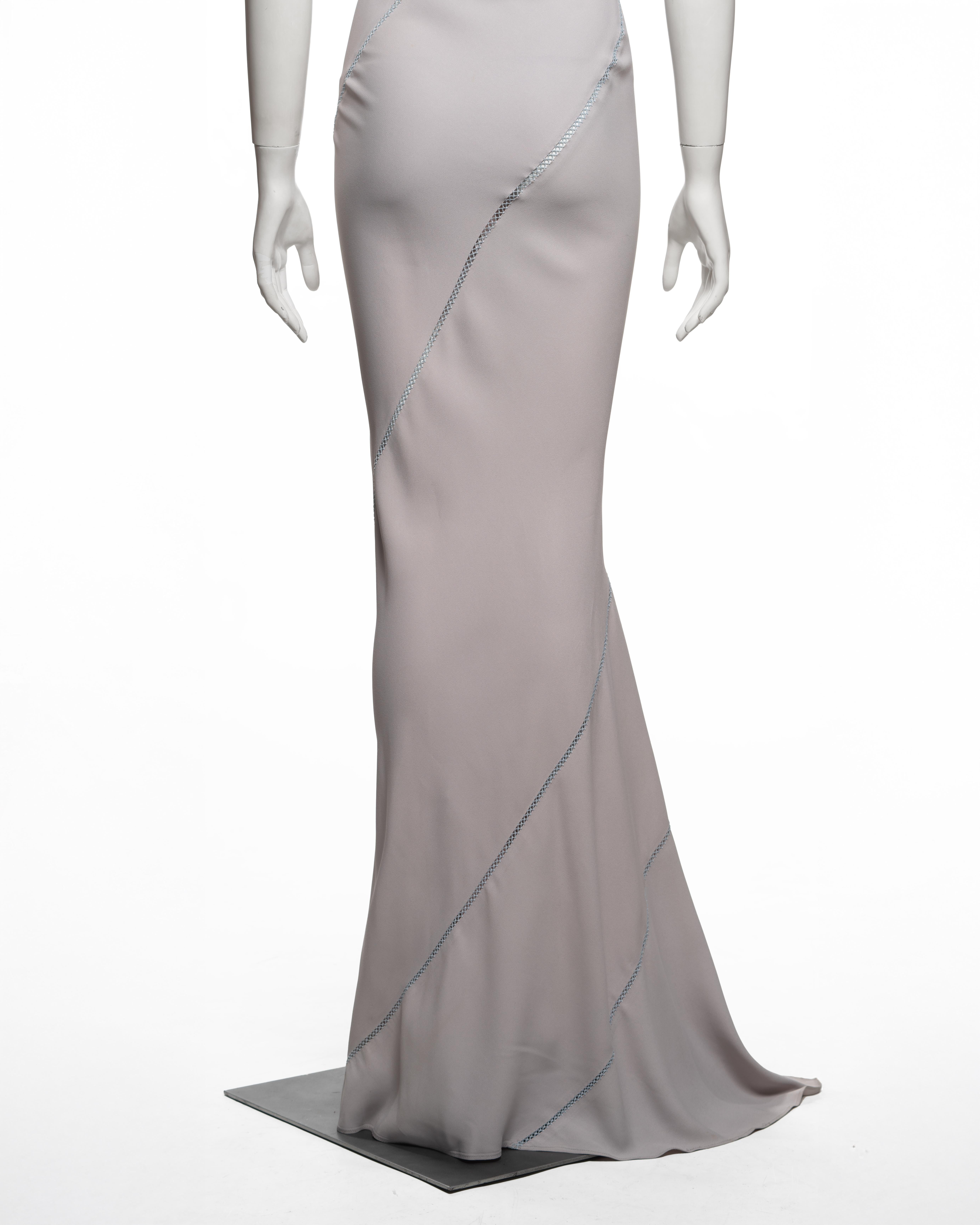 John Galliano Bias-Cut Satin-Backed Crepe Slip Dress with Spiral Seam, SS 1994 en venta 5