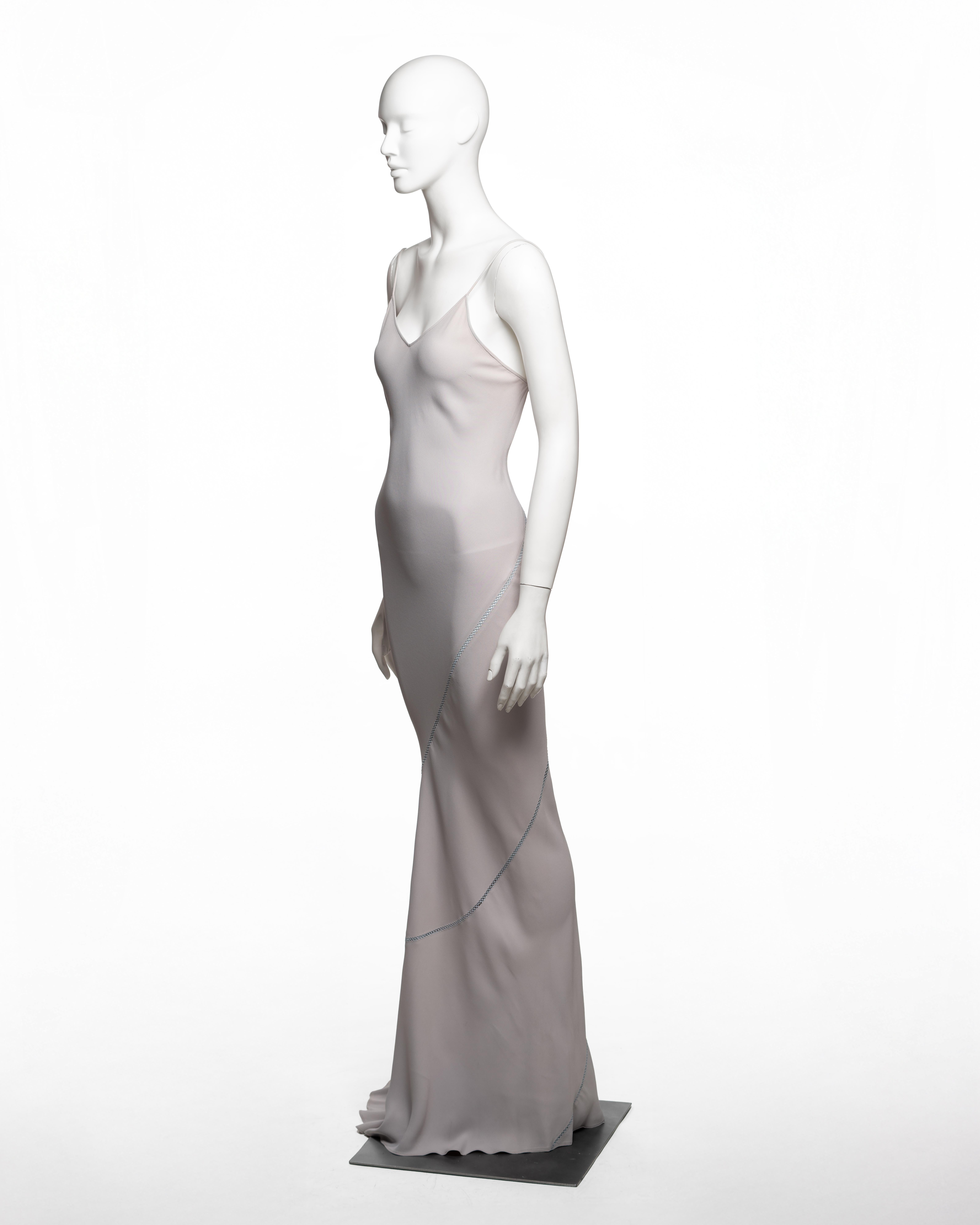 John Galliano Bias-Cut Satin-Backed Crepe Slip Dress with Spiral Seam, SS 1994 en venta 6