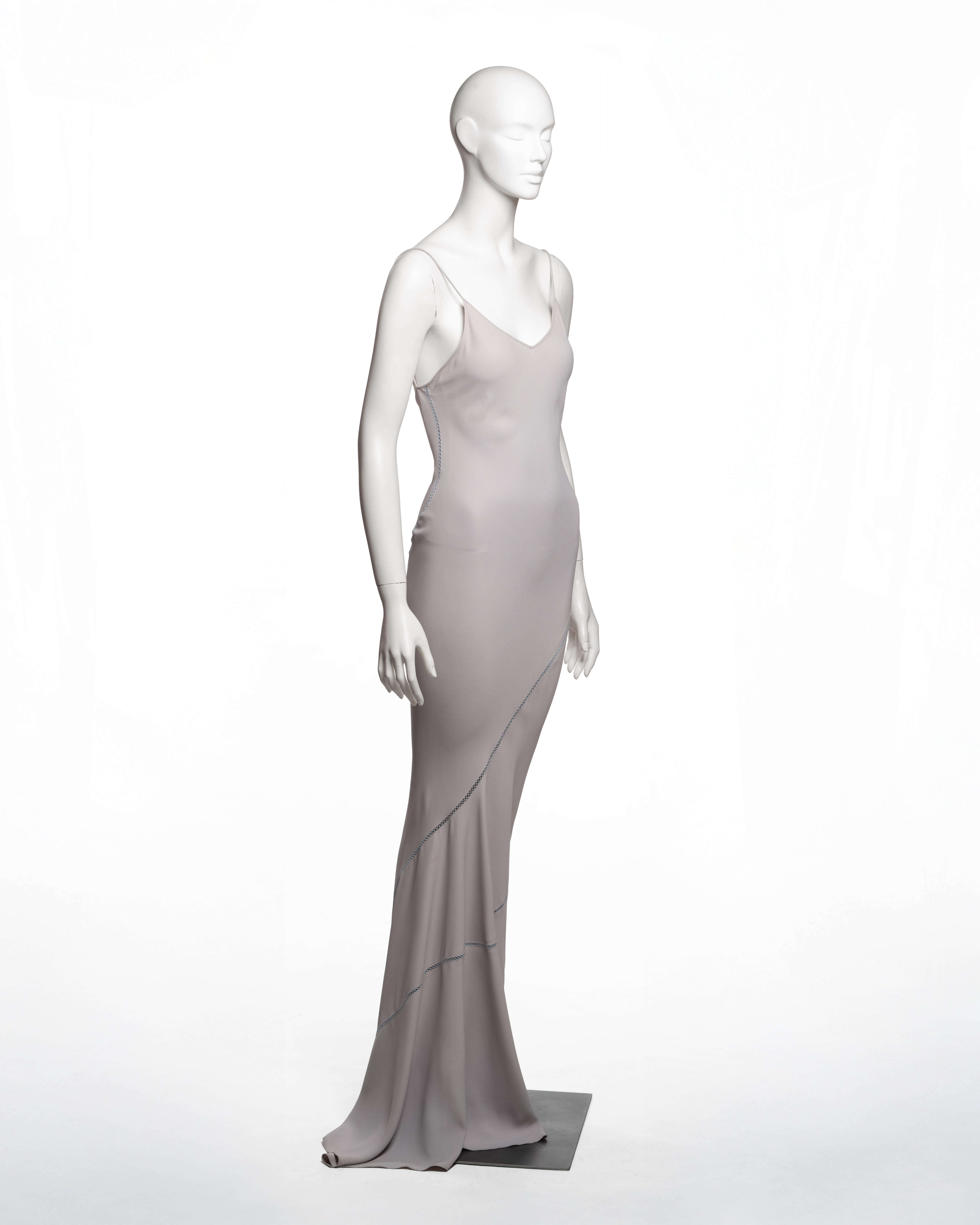 De las mujeres John Galliano Bias-Cut Satin-Backed Crepe Slip Dress with Spiral Seam, SS 1994 en venta