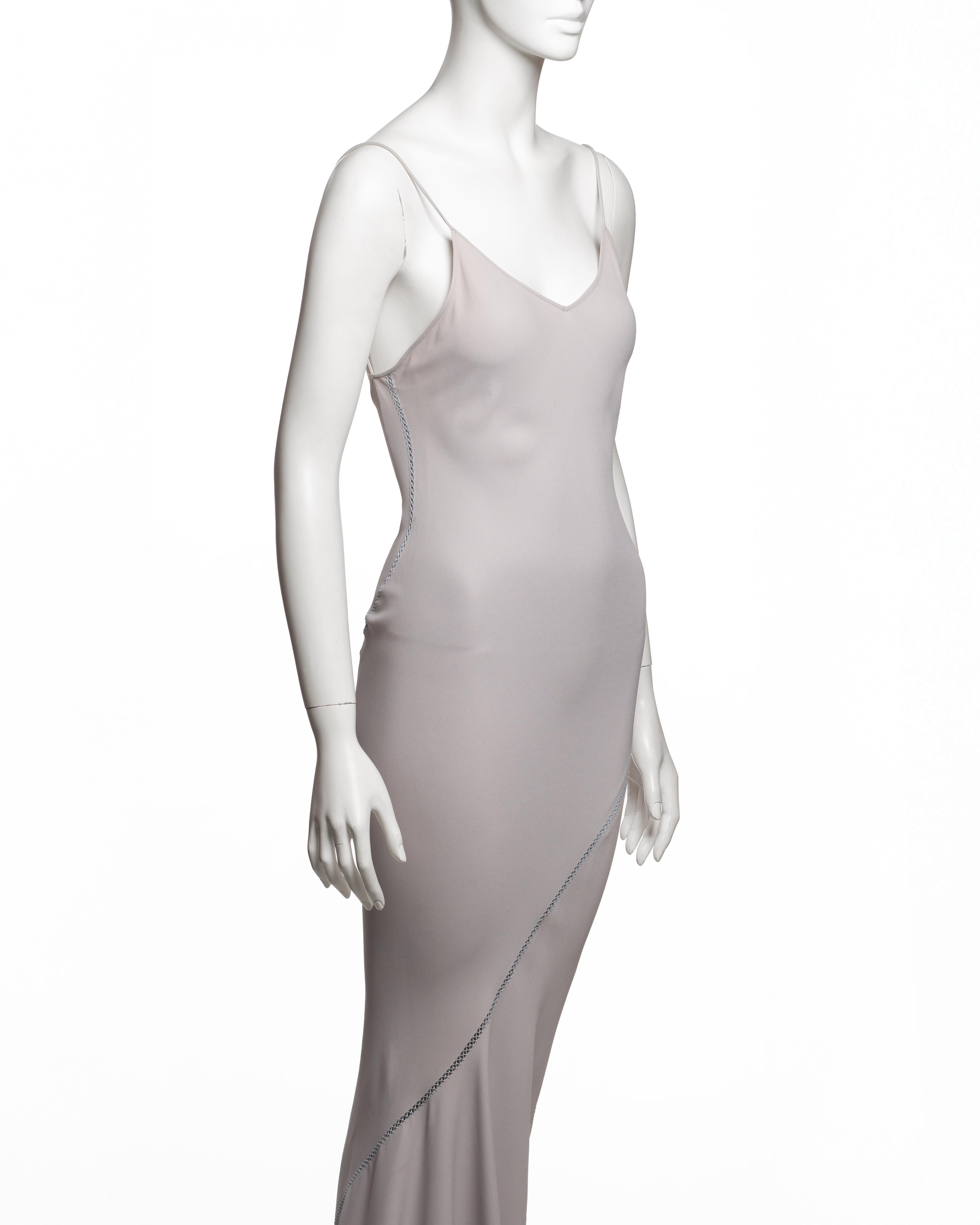 John Galliano Bias-Cut Satin-Backed Crepe Slip Dress with Spiral Seam, SS 1994 en venta 1