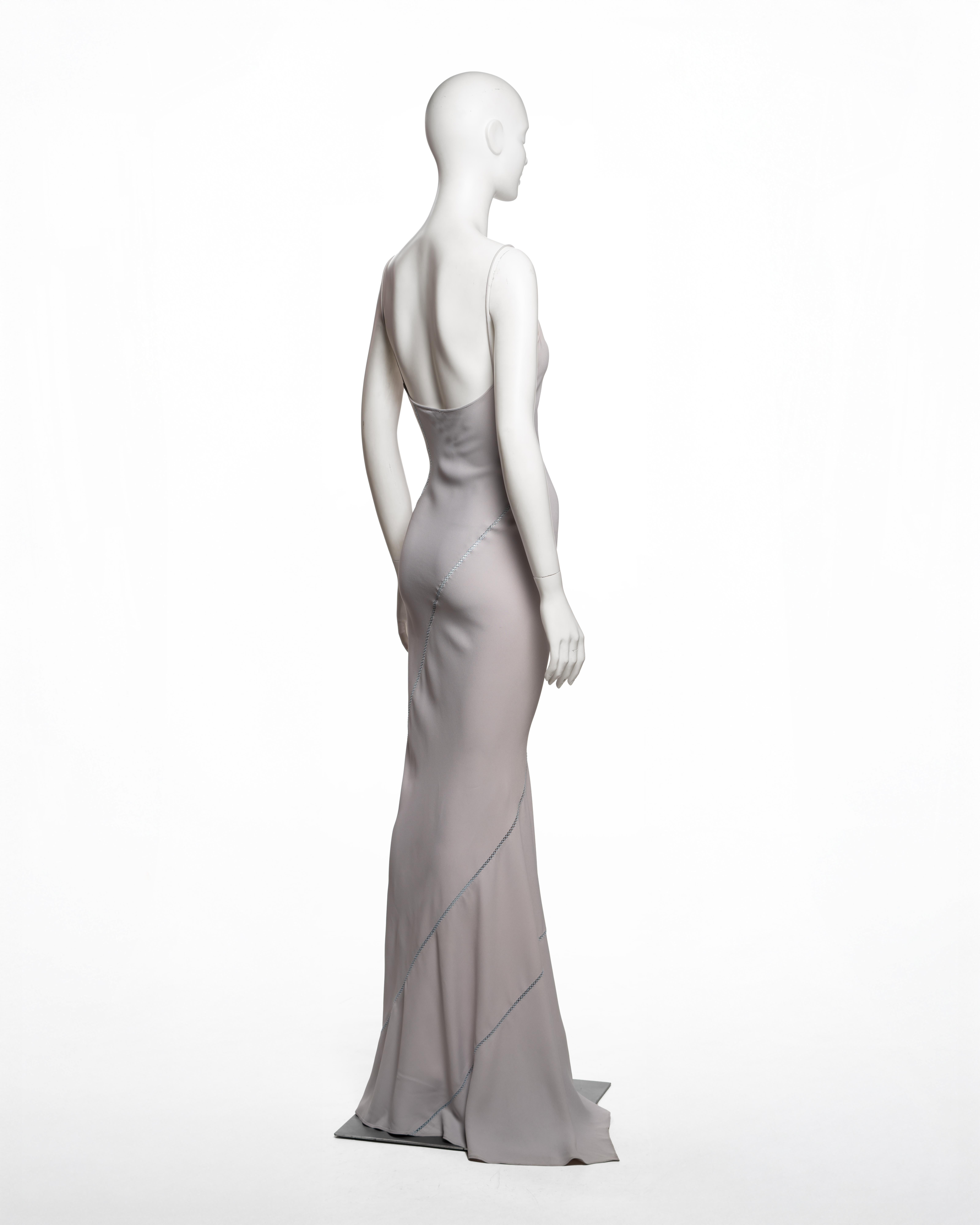 John Galliano Bias-Cut Satin-Backed Crepe Slip Dress with Spiral Seam, SS 1994 en venta 2