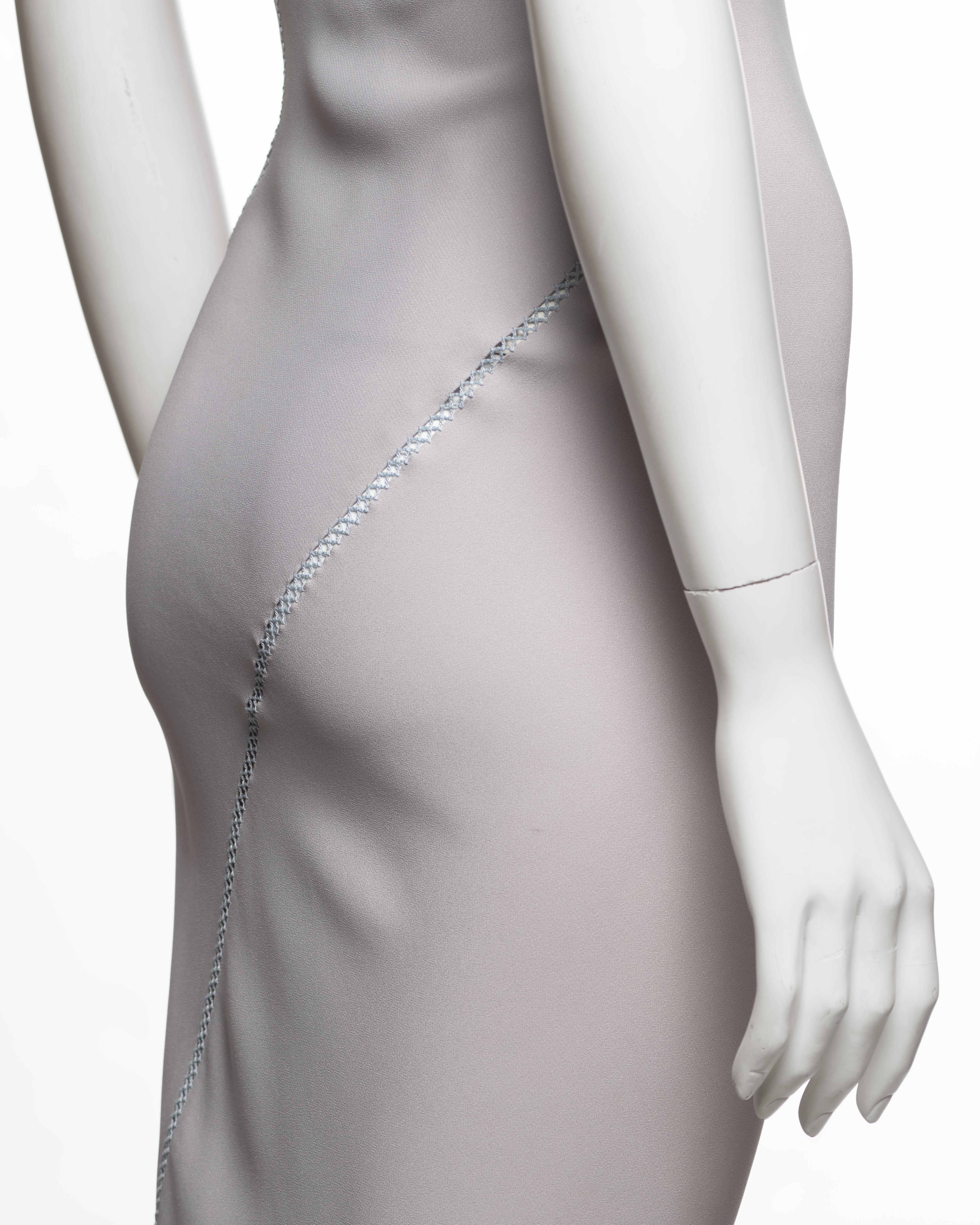 John Galliano Bias-Cut Satin-Backed Crepe Slip Dress with Spiral Seam, SS 1994 en venta 3