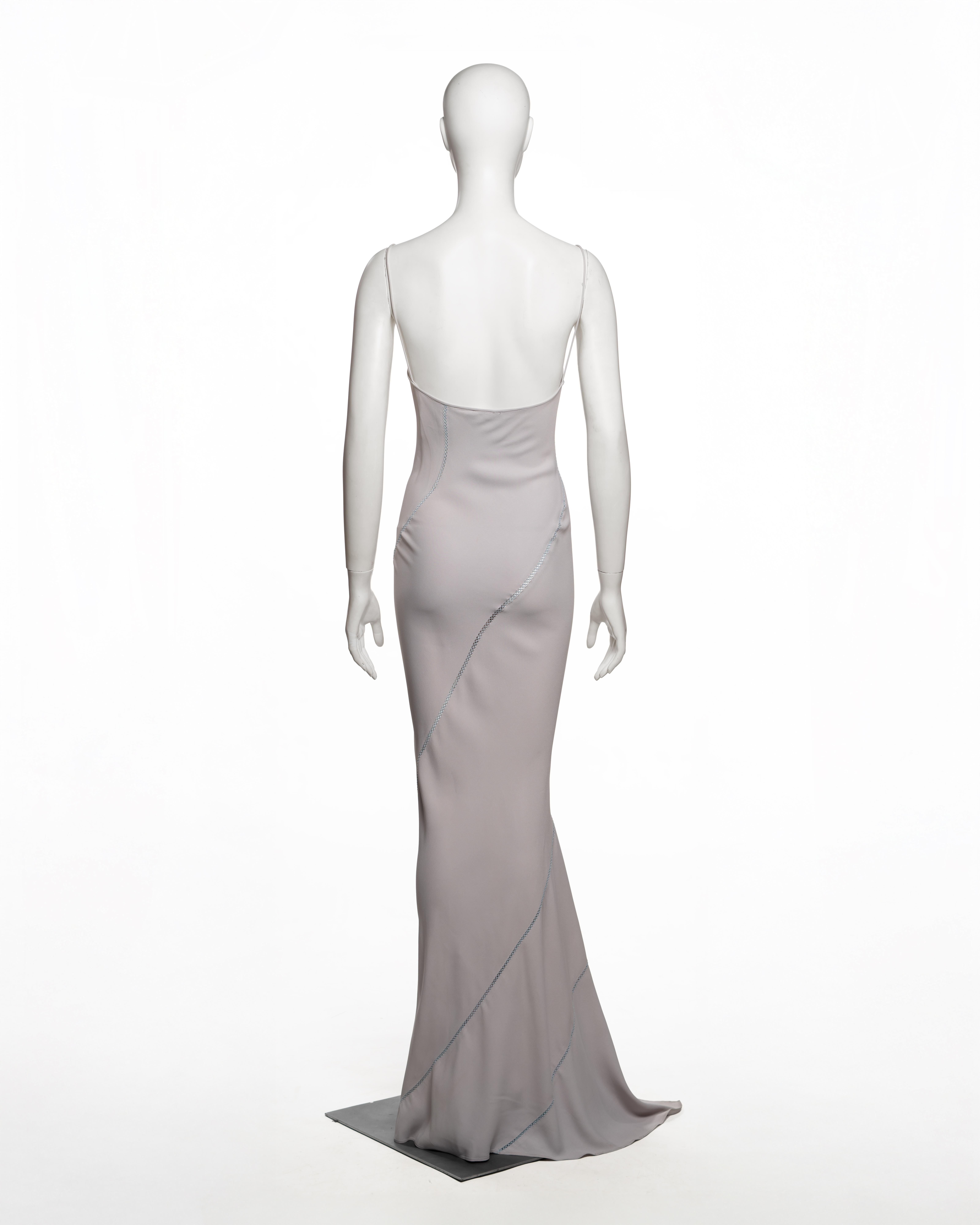 John Galliano Bias-Cut Satin-Backed Crepe Slip Dress with Spiral Seam, SS 1994 en venta 4