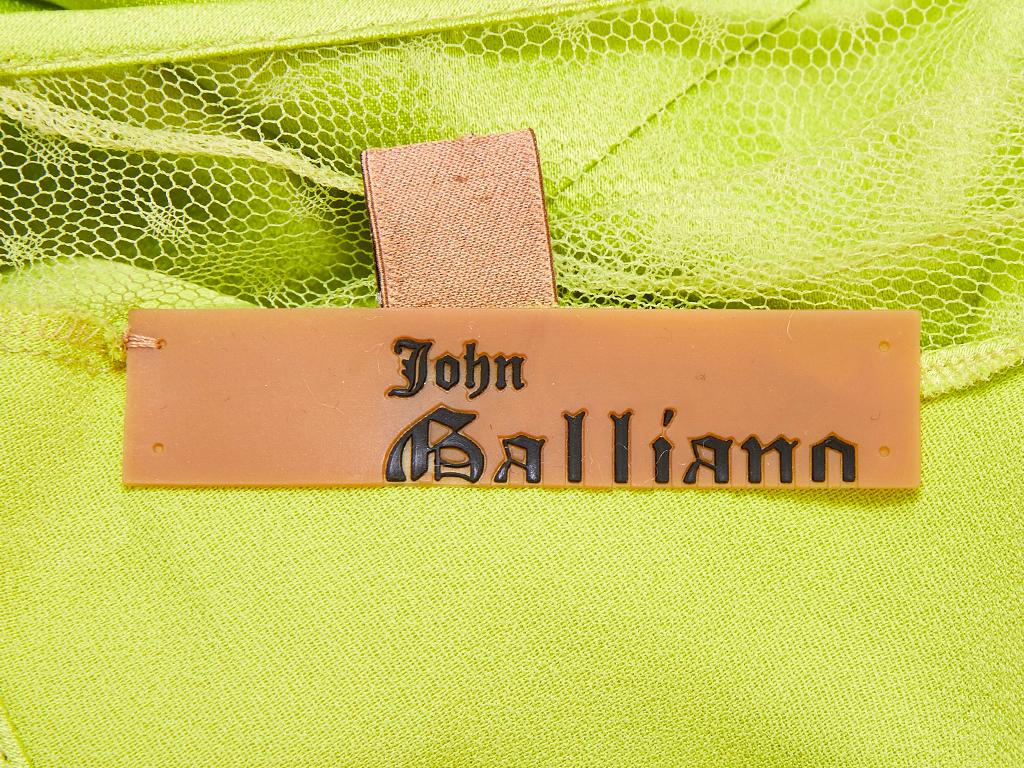 Yellow John Galliano Bias Cut Slip Dress