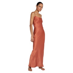 John Galliano Bias S/S 1998  Terrcotta SlipDress Crêpe Backed Satin