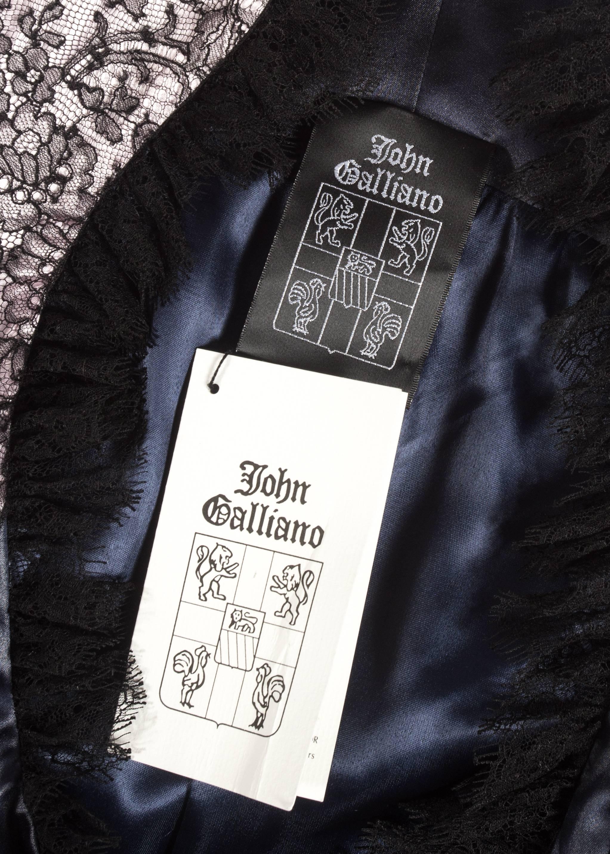 John Galliano black acetate and lace fringed evening jacket, ss 1994 3