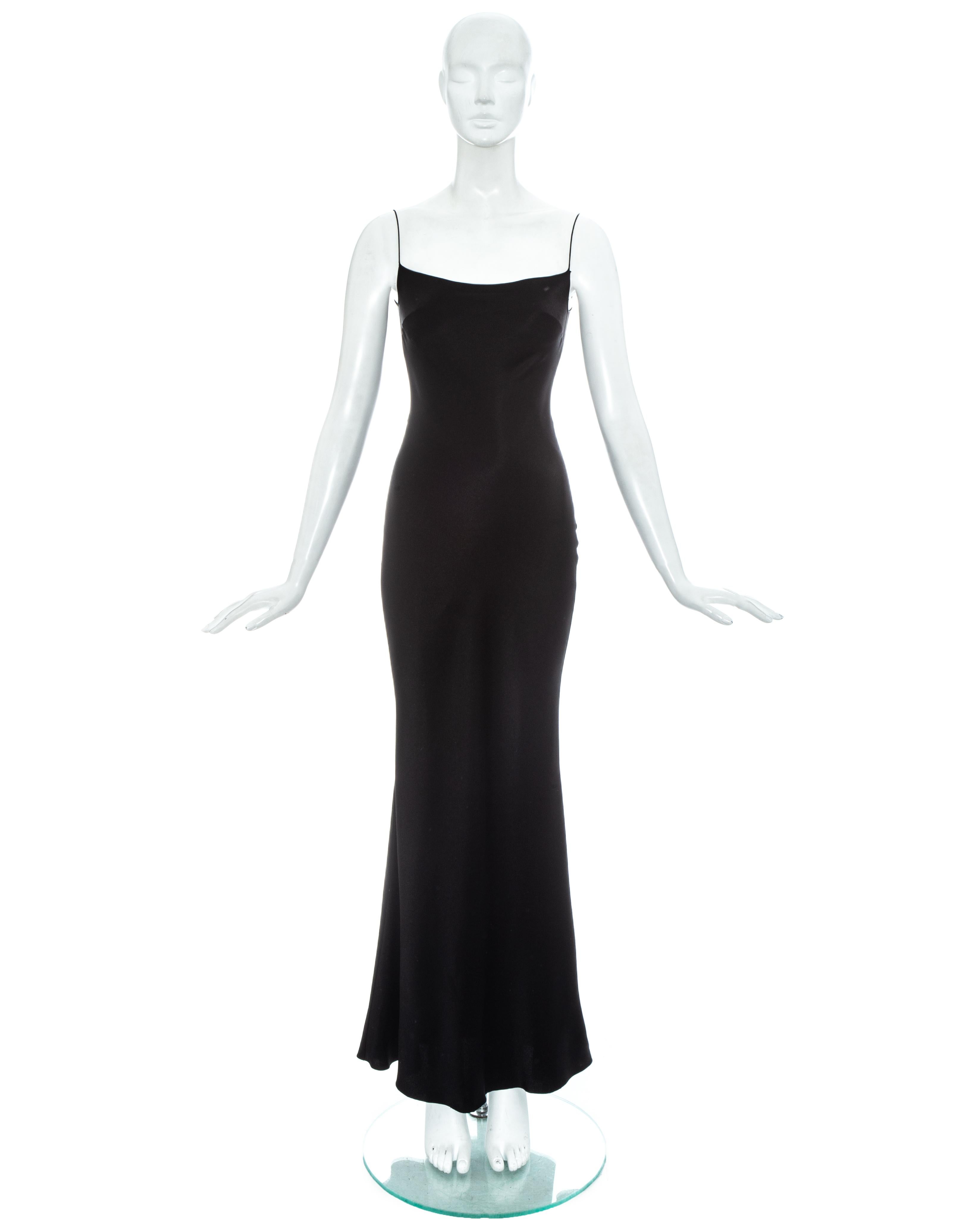 John Galliano black acetate evening slip dress, ss 1997 For Sale at ...