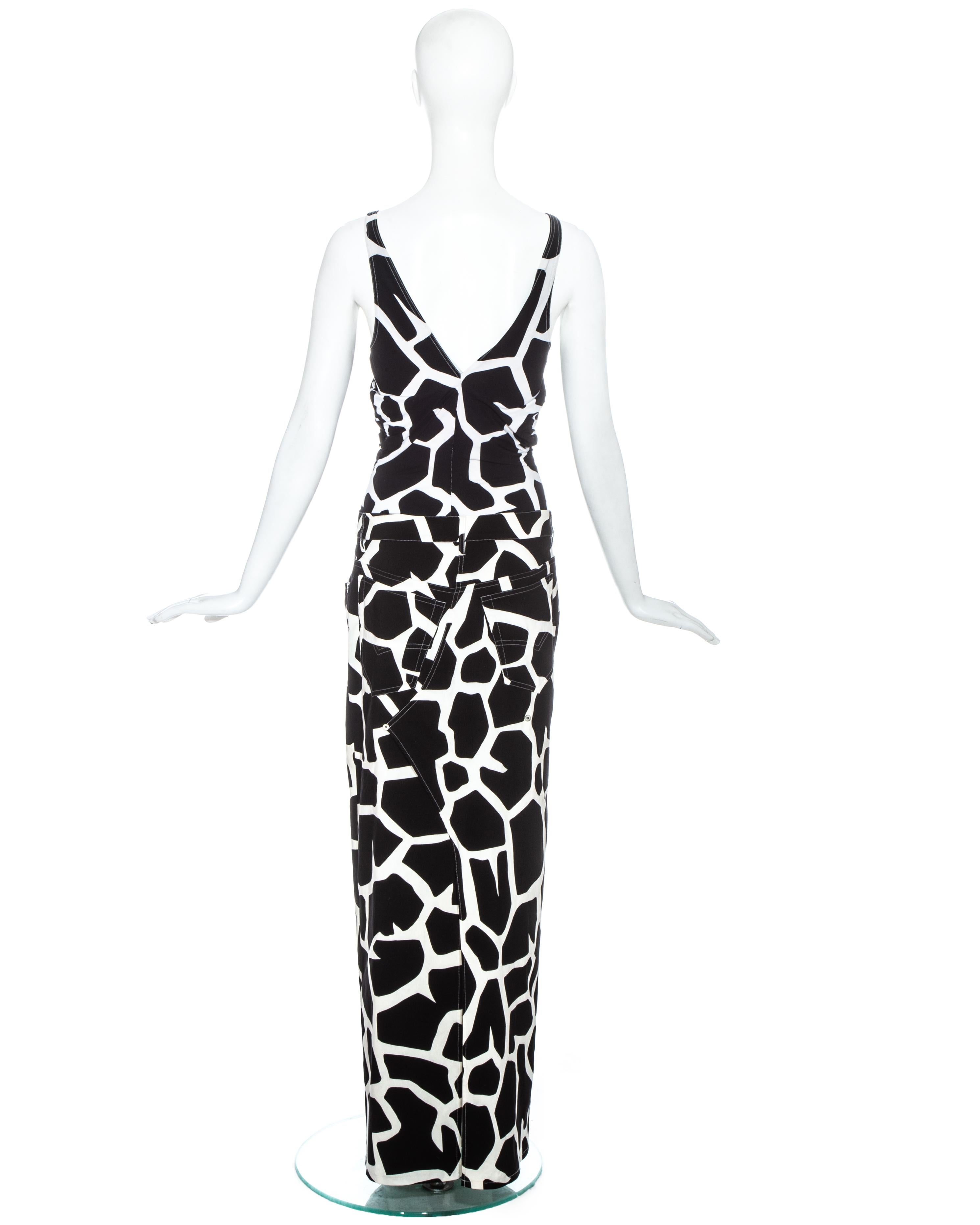 John Galliano black and white skirt suit, ss 2000 In Good Condition For Sale In London, GB