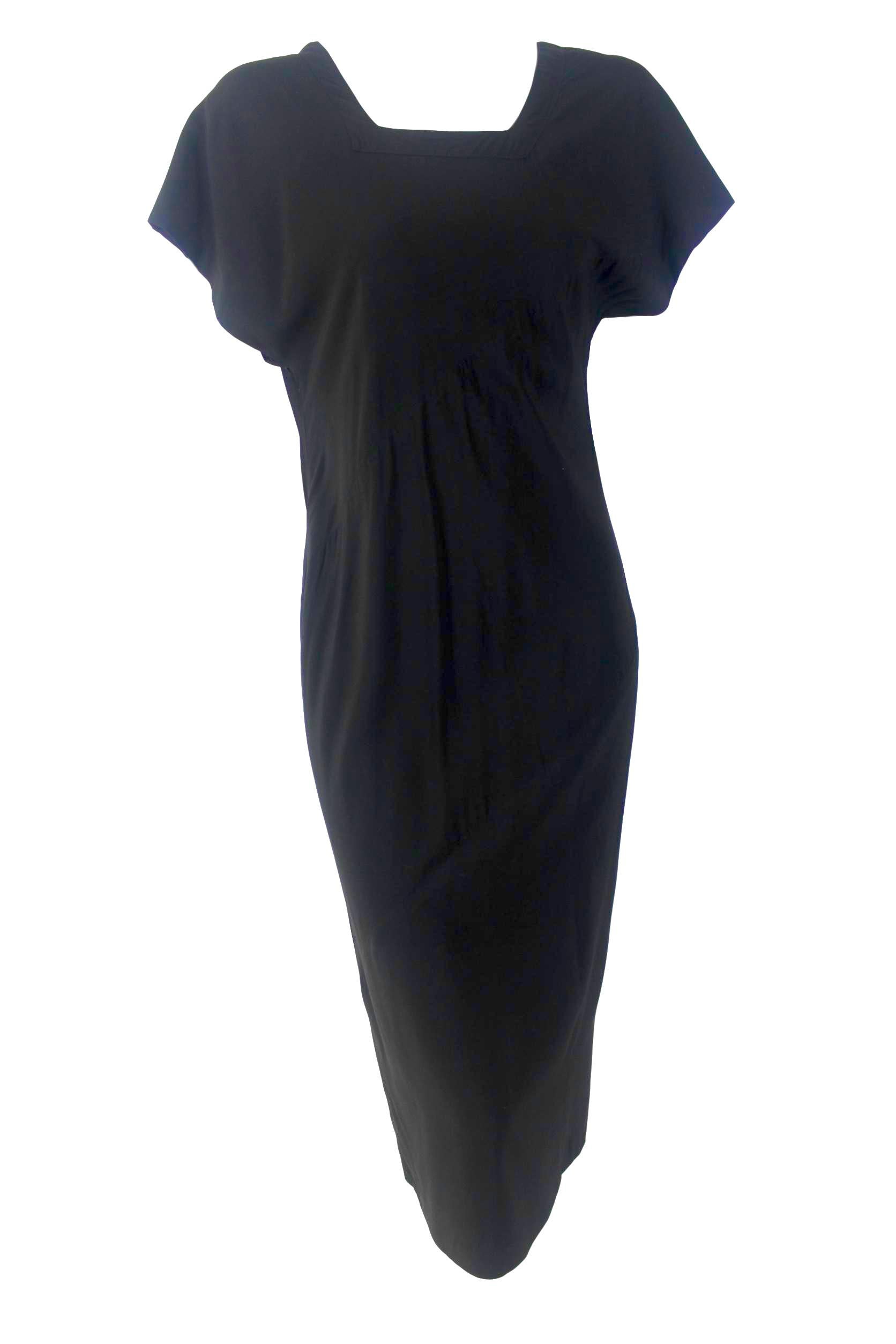 John Galliano Black Bias Cut Silk Dress Made in England Label For Sale 2