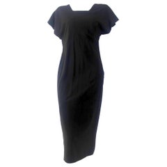 John Galliano Black Bias Cut Silk Dress Made in England Label