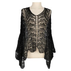 John Galliano Black Fishnet Top