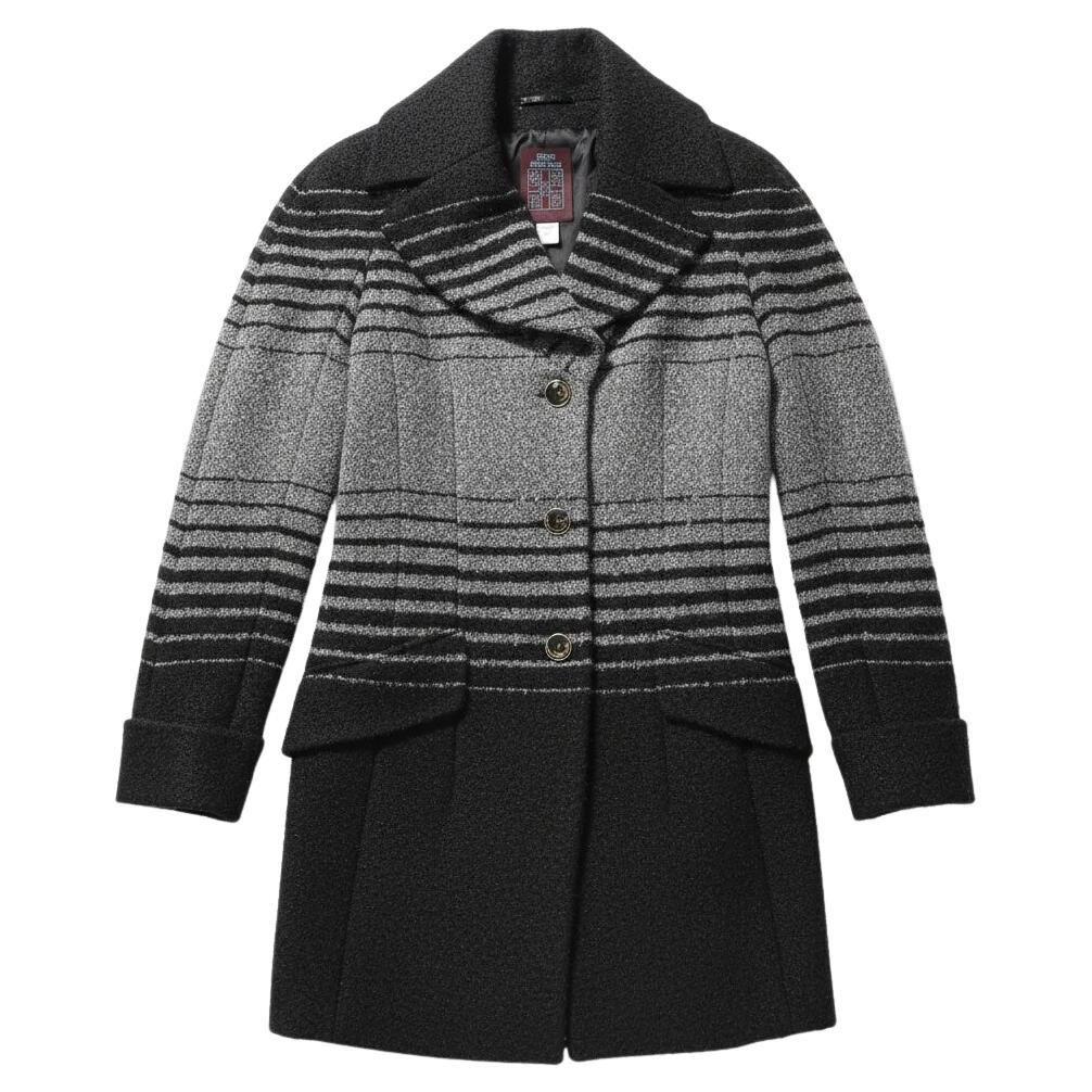 JOHN GALLIANO black grey stripe mohair and wool dovetail three-button jacket