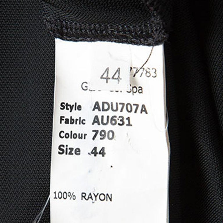 John Galliano Black Knit Loop Neck Detail Draped Sleeveless Maxi Dress