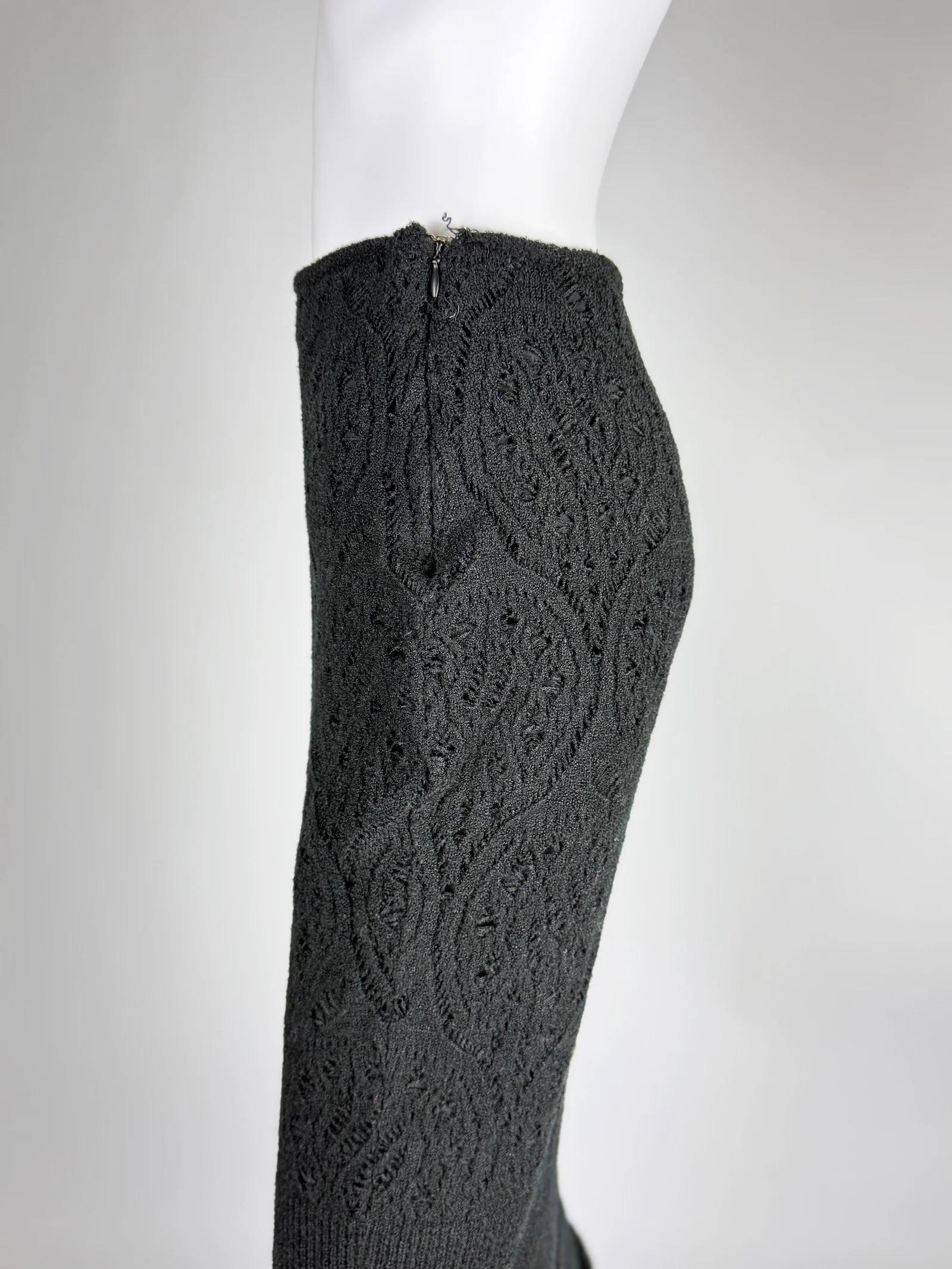 John Galliano Jupe en maille noire, FW 1998 Pour femmes en vente