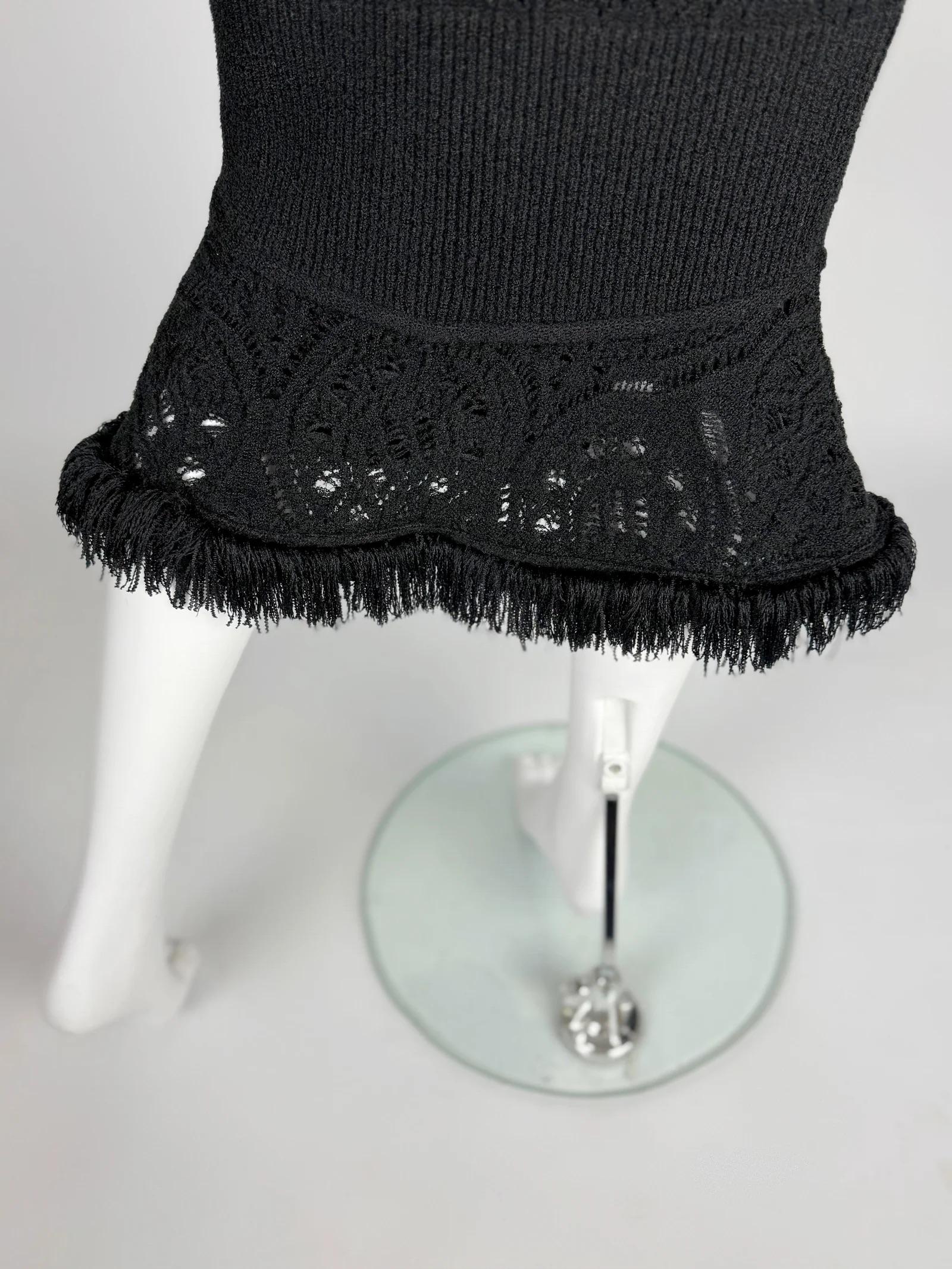 John Galliano Jupe en maille noire, FW 1998 en vente 2