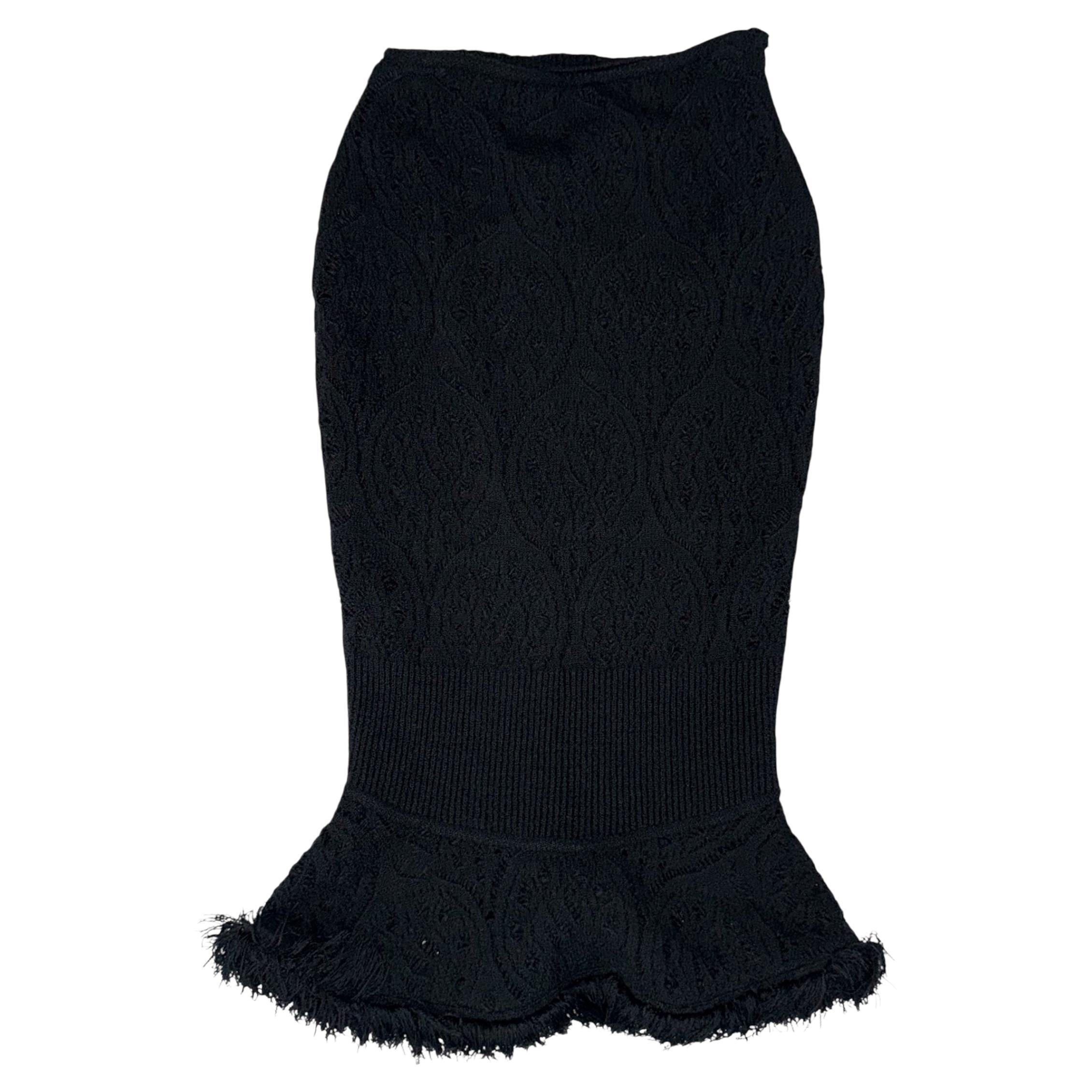 John Galliano Jupe en maille noire, FW 1998 en vente