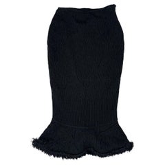 John Galliano Black Knit Skirt, FW 1998
