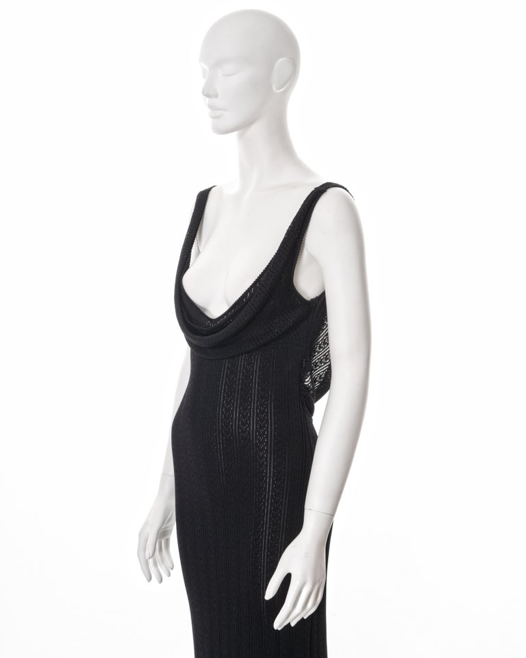 Rare Spring 2008 John Galliano Black Version of Look 13 Production Label Black Lace Dress