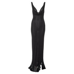 John Galliano black knitted lace evening dress, ss 1998
