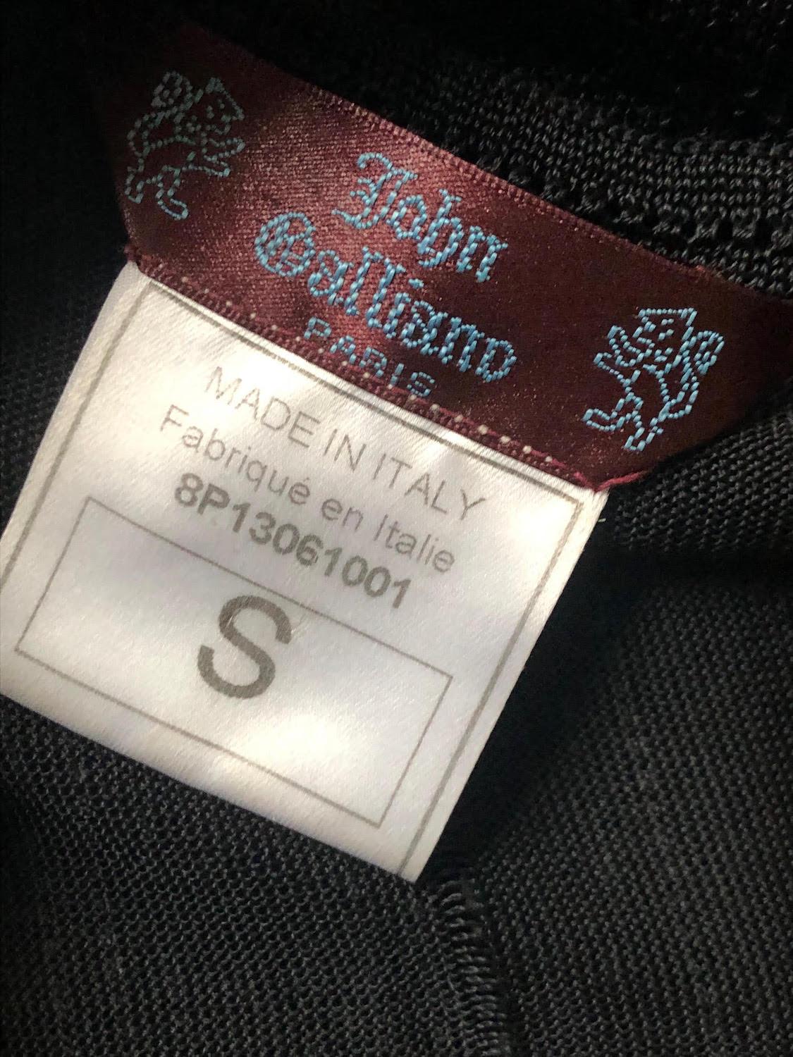 JOHN GALLIANO - Robe de soirée en dentelle noire tricotée, longueur moyenne, circa 1998 en vente 6