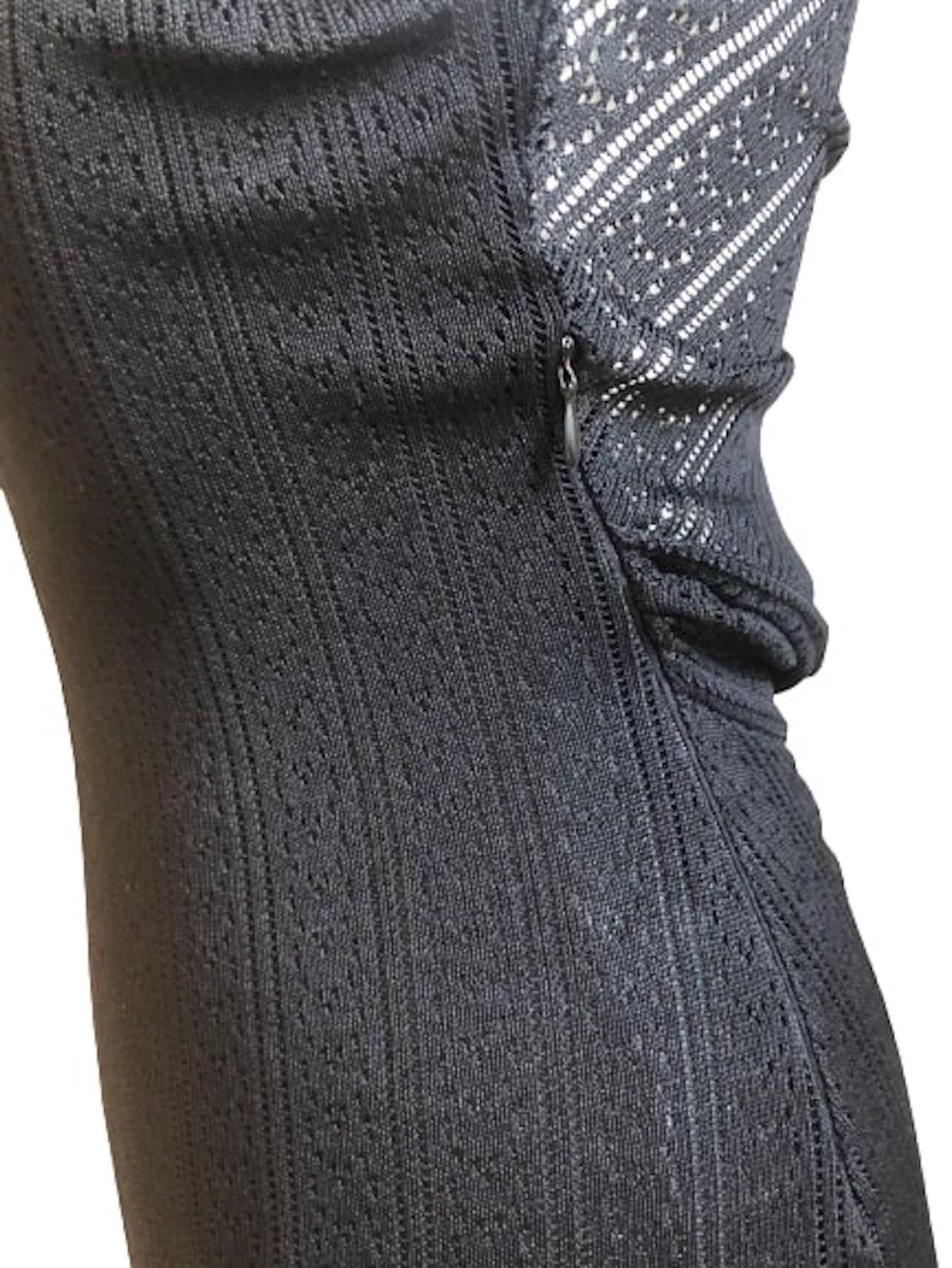JOHN GALLIANO - Robe de soirée en dentelle noire tricotée, longueur moyenne, circa 1998 Bon état - En vente à London, GB