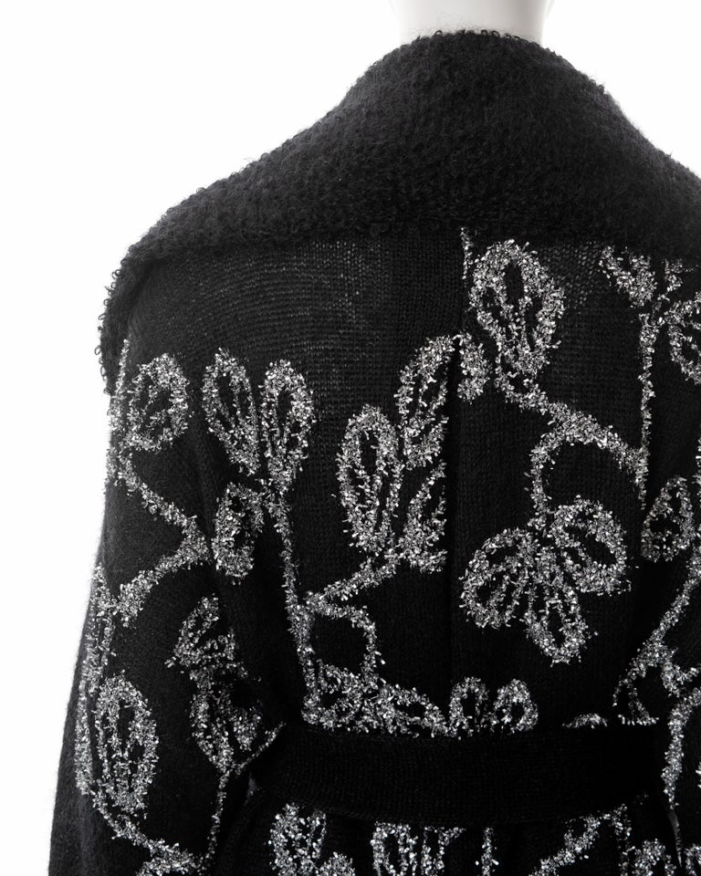 John Galliano Purple Wool Sequined Cardigan Knit Sweater main image 0