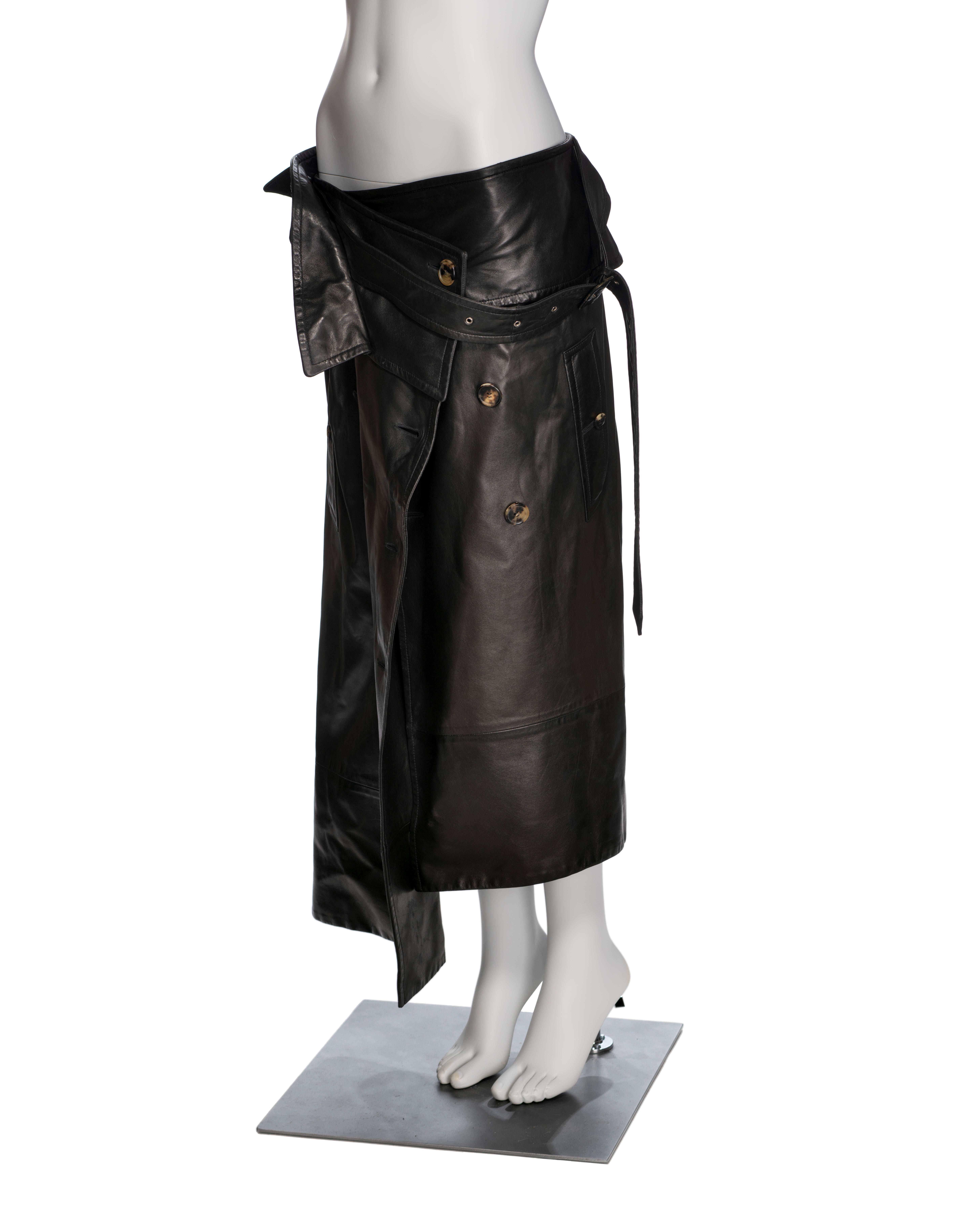 スカート Christian Dior Galliano Leather Skirt Amazing vintage John Galliano for @dior leather skirt with