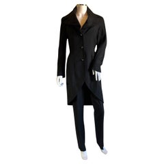 John Galliano Traje de frac negro de mezcla de lino, SS 1998