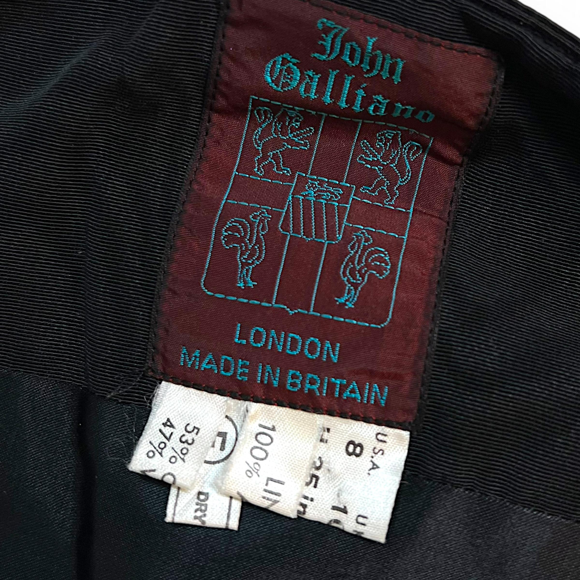 John Galliano black moiré bomber jacket, 'Fencing' collection, 1990 FW 3