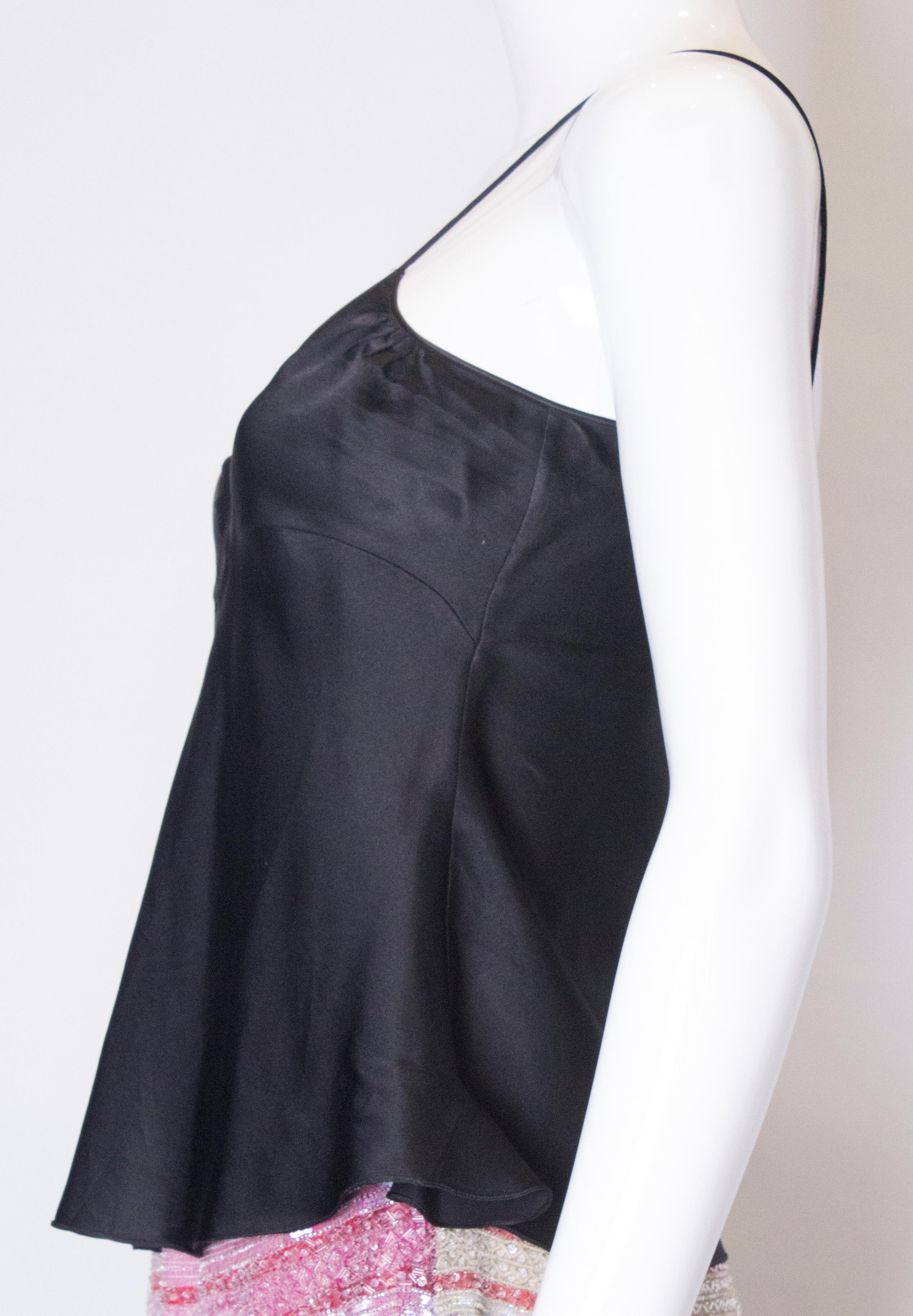 Women's John Galliano Black Silk Camisole