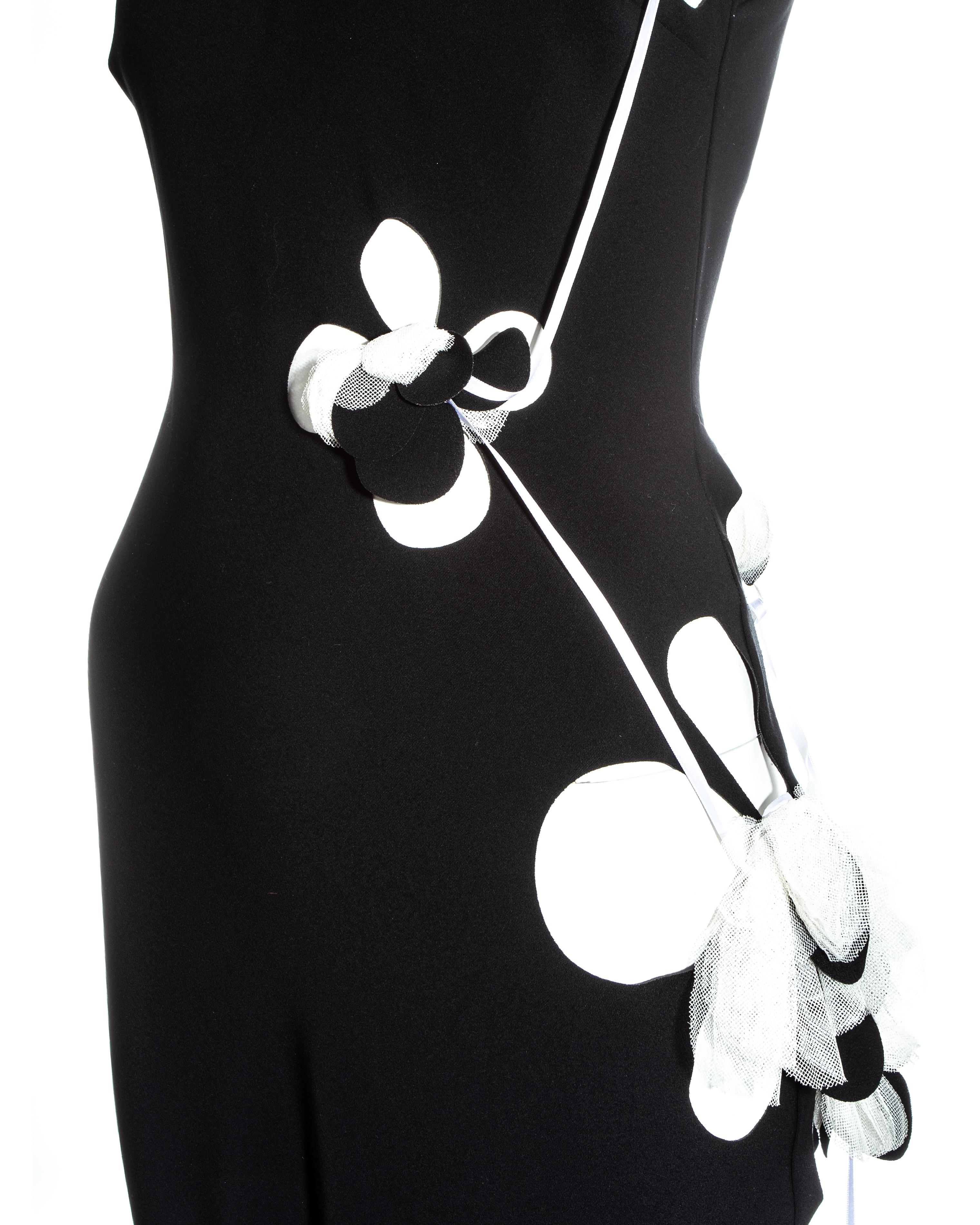 john galliano black and white dress